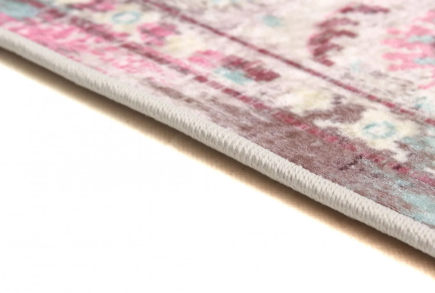 Kruhový koberec - Jedaida (ružový/multicolor)