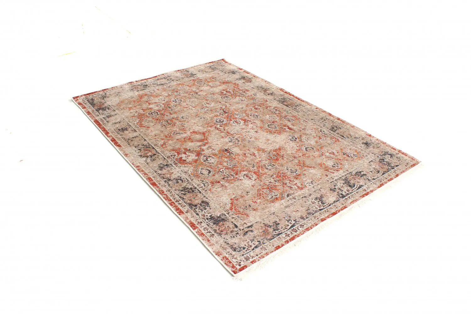 Kruhový koberec - Douz (červený/multikolórový)