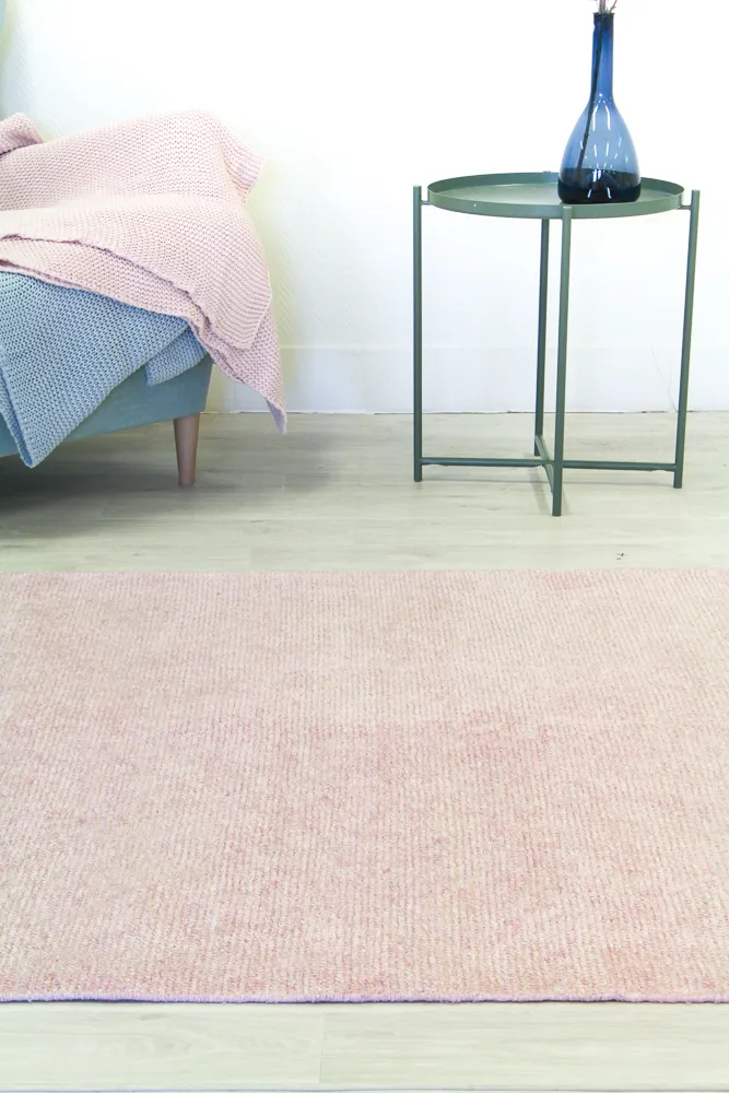 Bambusový hodvábny koberec - Faliraki (svetloružový)