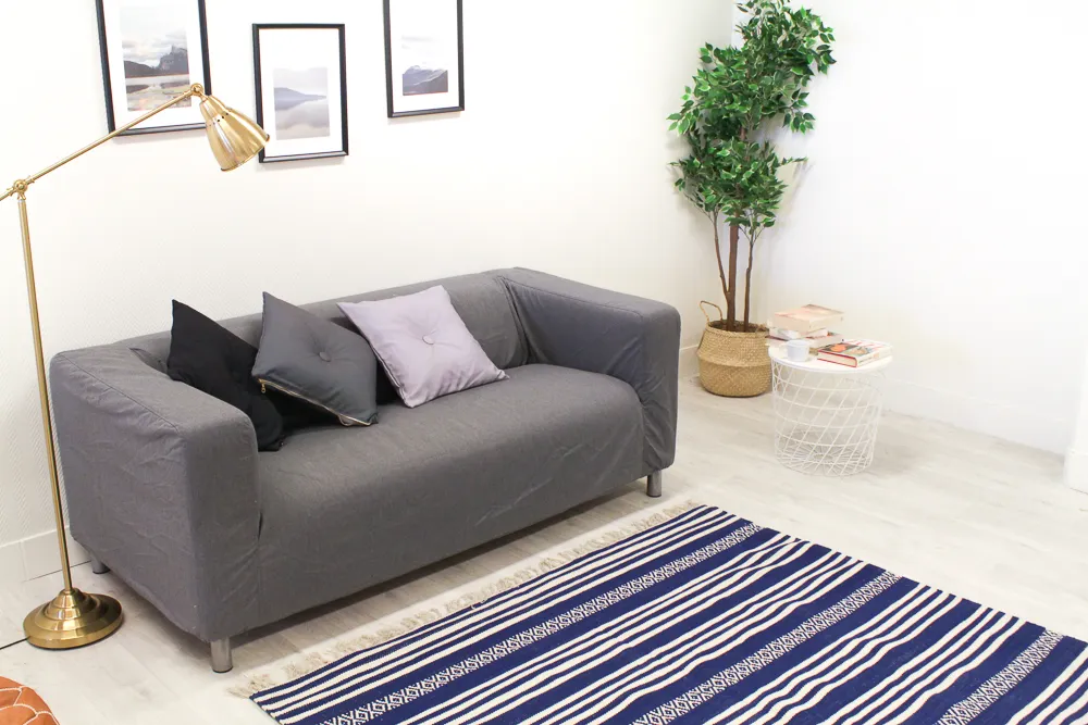 Koberec z kusov - Ystad (modrá)