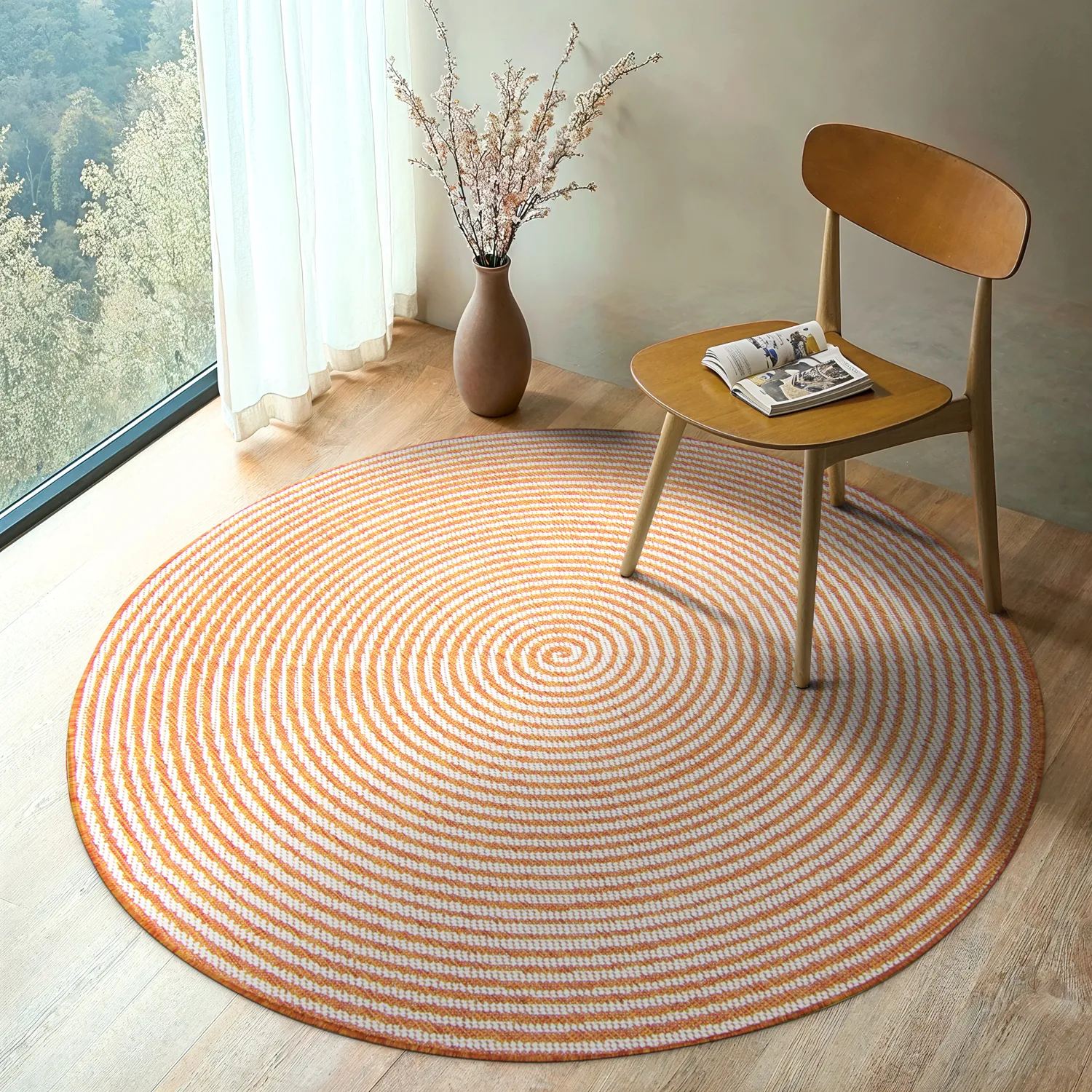 Kruhový koberec - Ferragudo (oranžový)