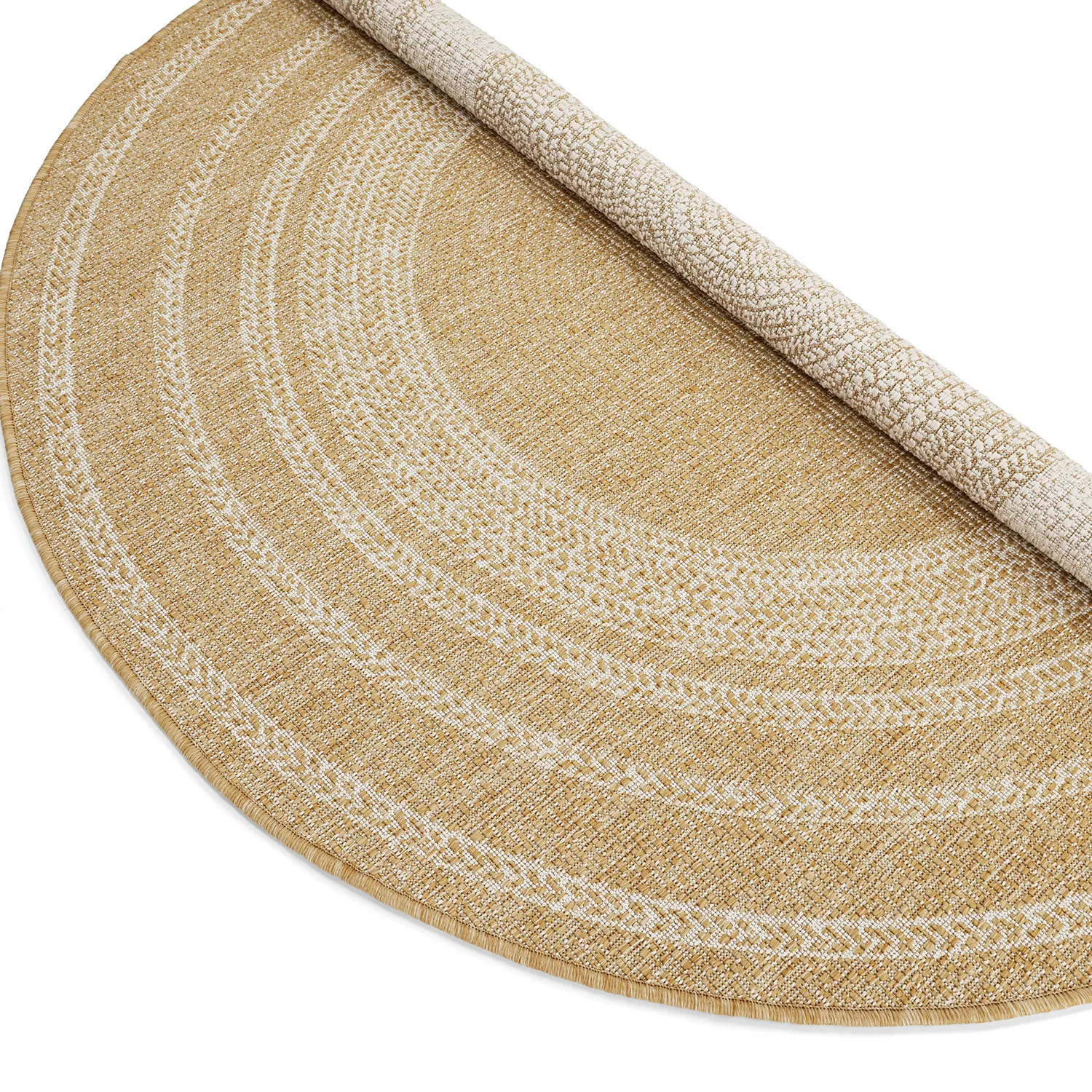 Rund matta - Indoor/Outdoor Angus (natur)