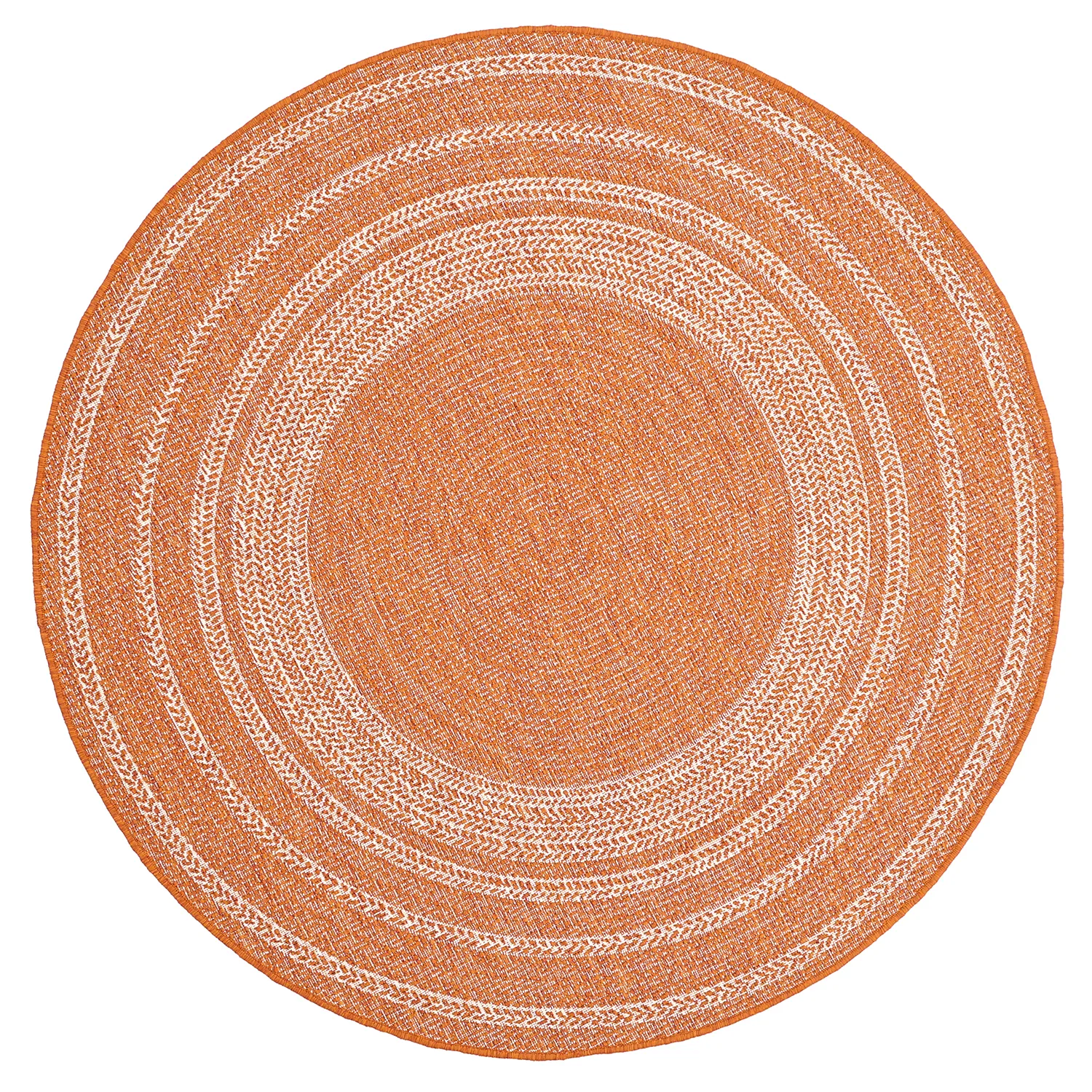 Rund matta - Indoor/Outdoor Angus (röd)