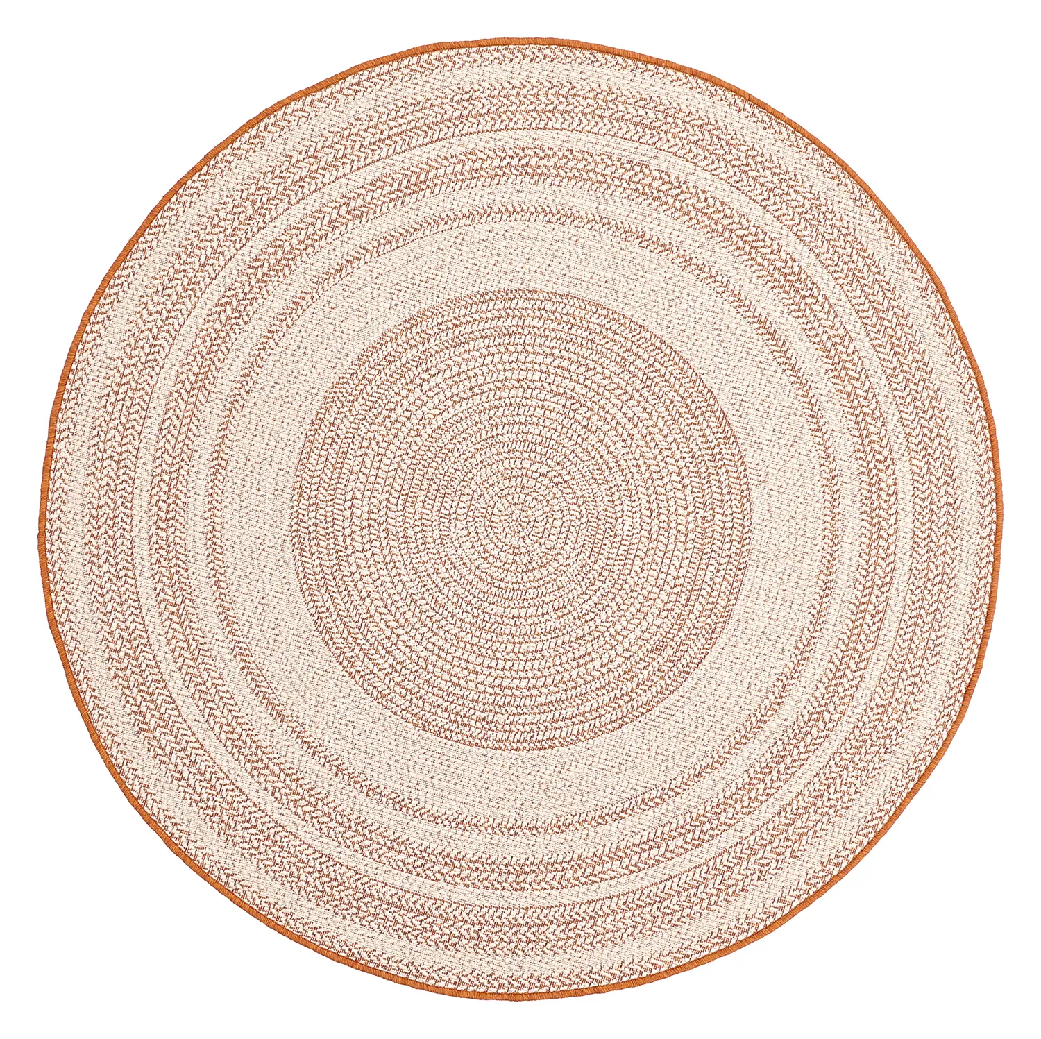 Rund matta - Indoor/Outdoor Angus (röd)