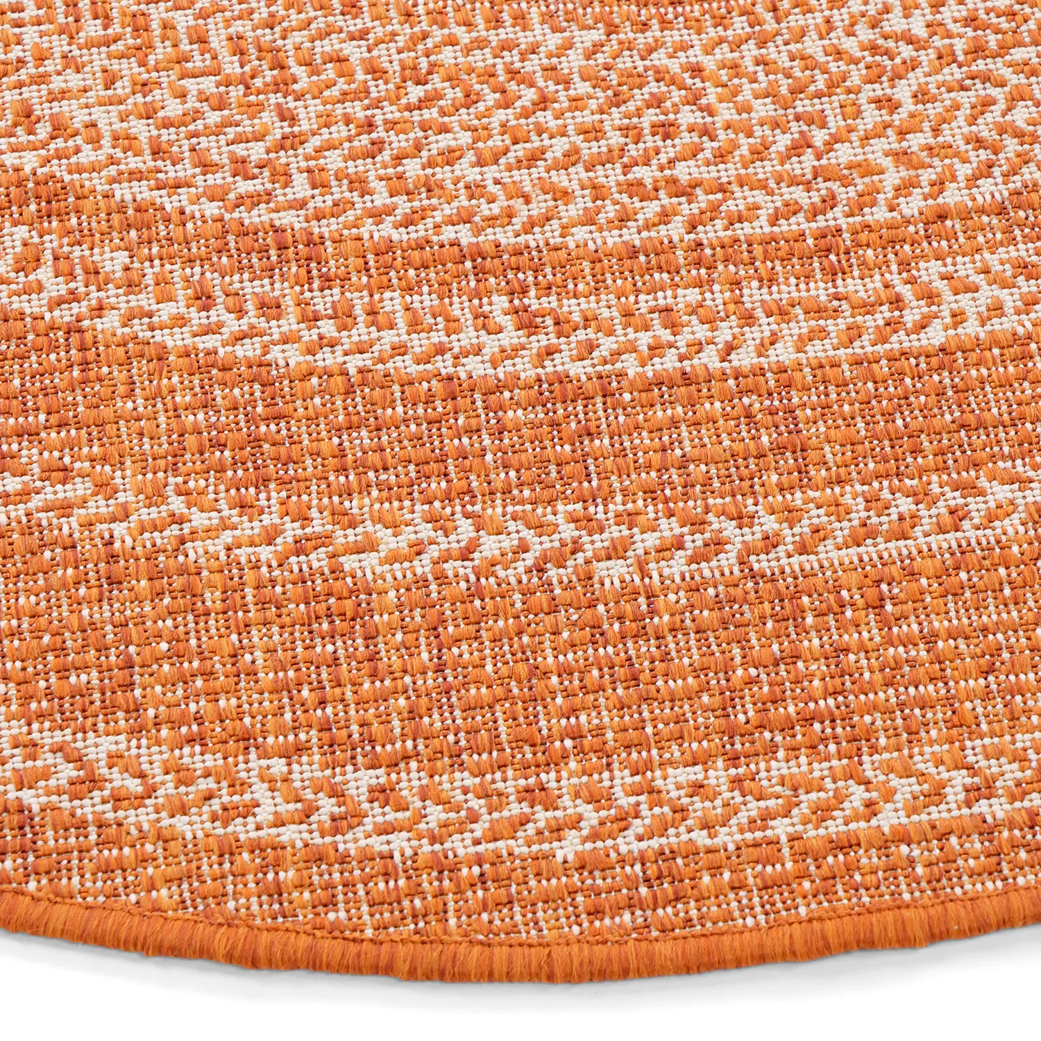 Rund matta - Indoor/Outdoor Angus (röd)