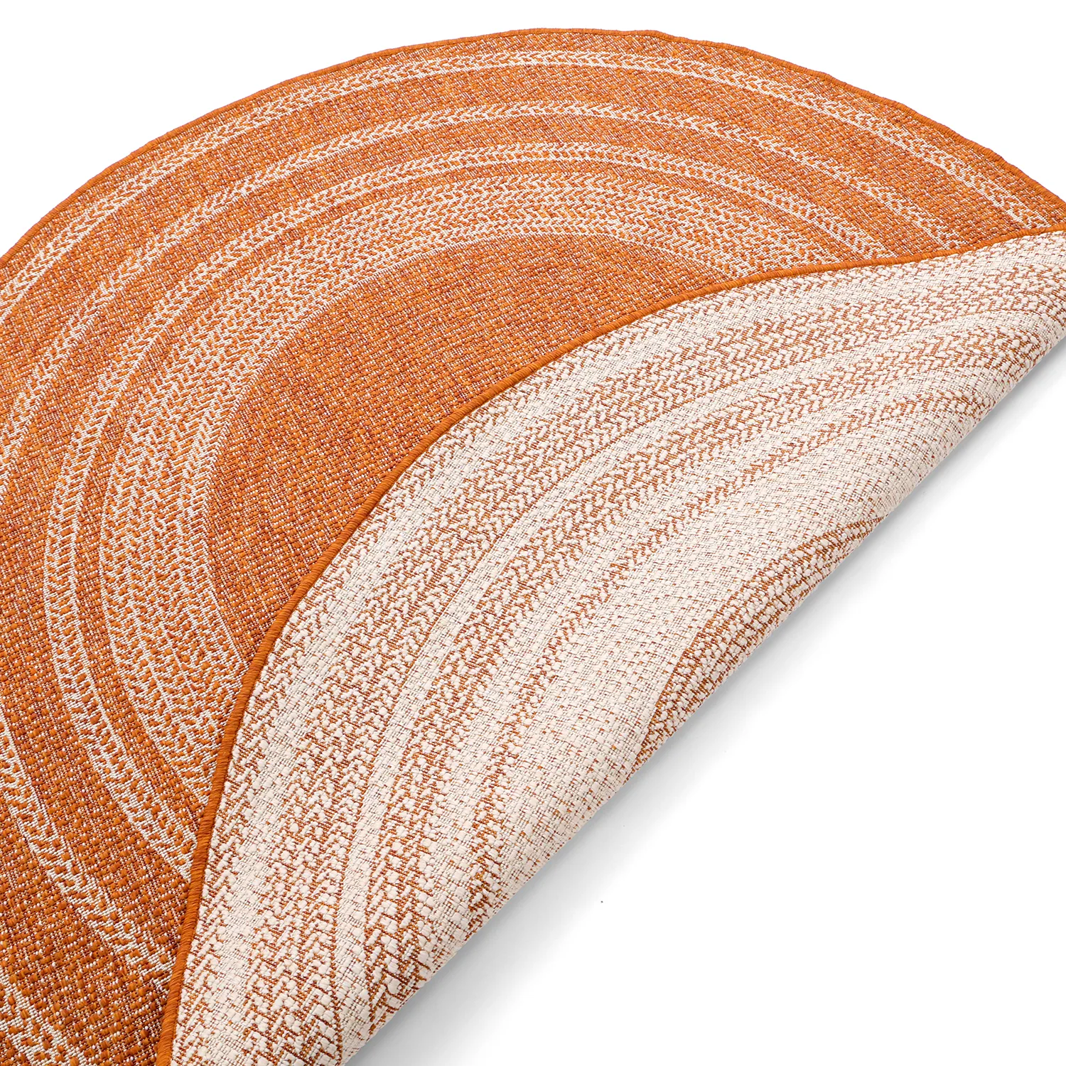 Rund matta - Indoor/Outdoor Angus (röd)