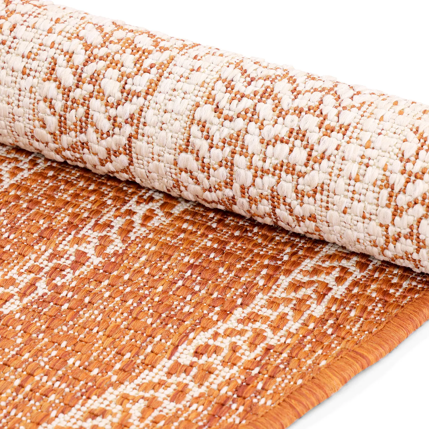 Rund matta - Indoor/Outdoor Angus (röd)