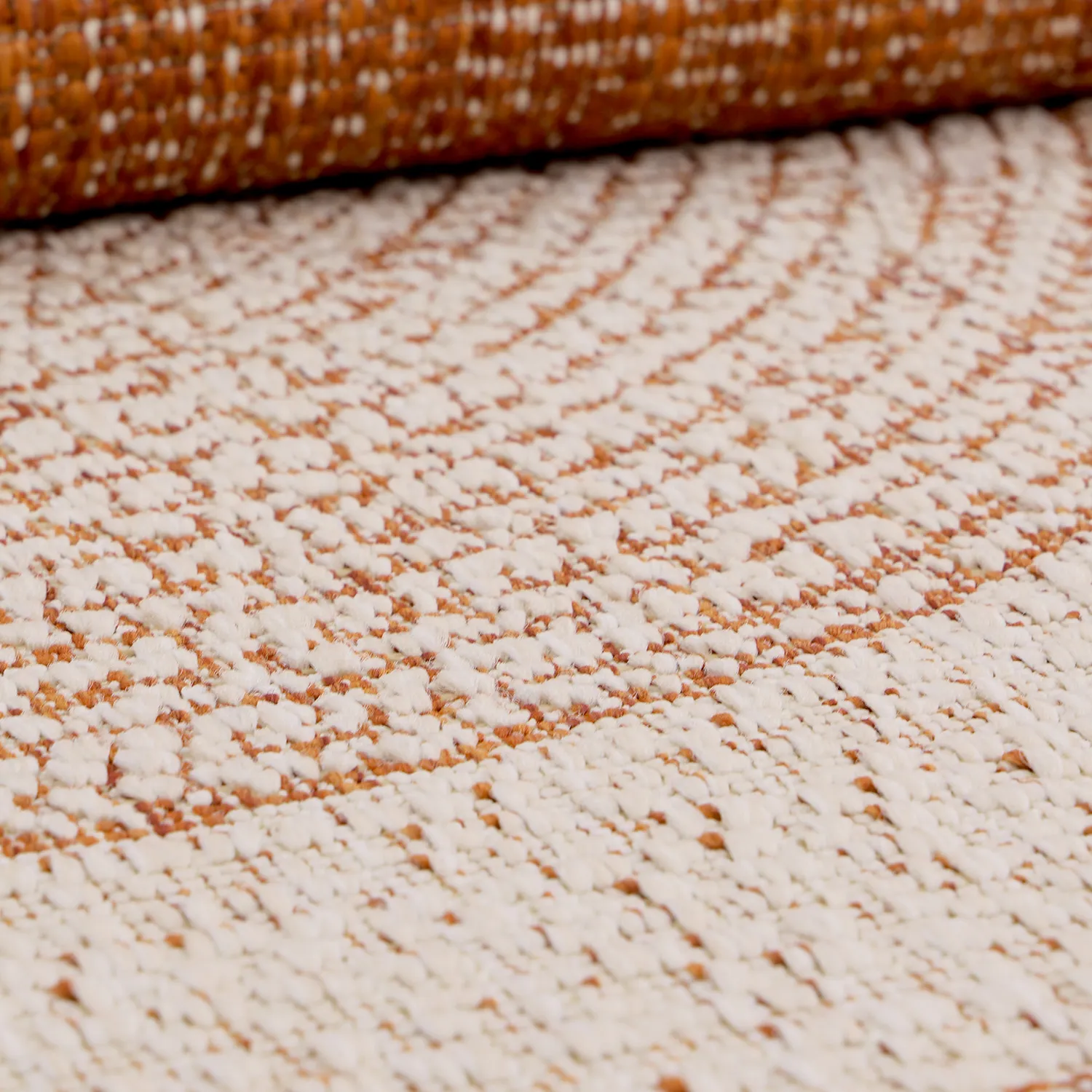 Rund matta - Indoor/Outdoor Angus (röd)