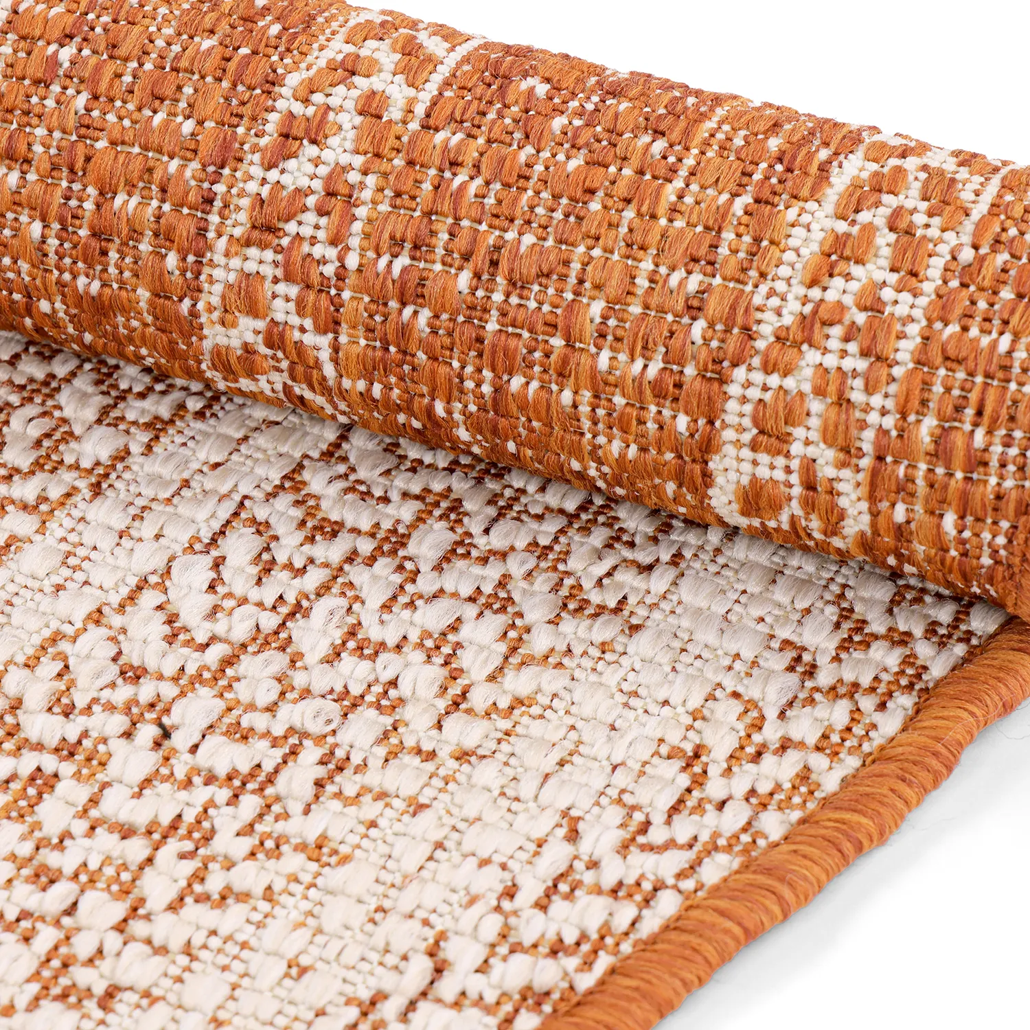 Rund matta - Indoor/Outdoor Angus (röd)