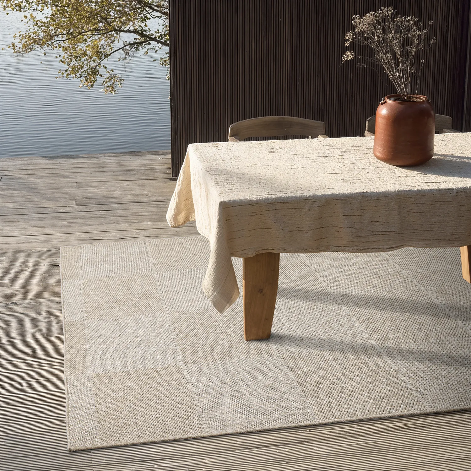 Inomhus- utomhusmatta - Ava (beige)