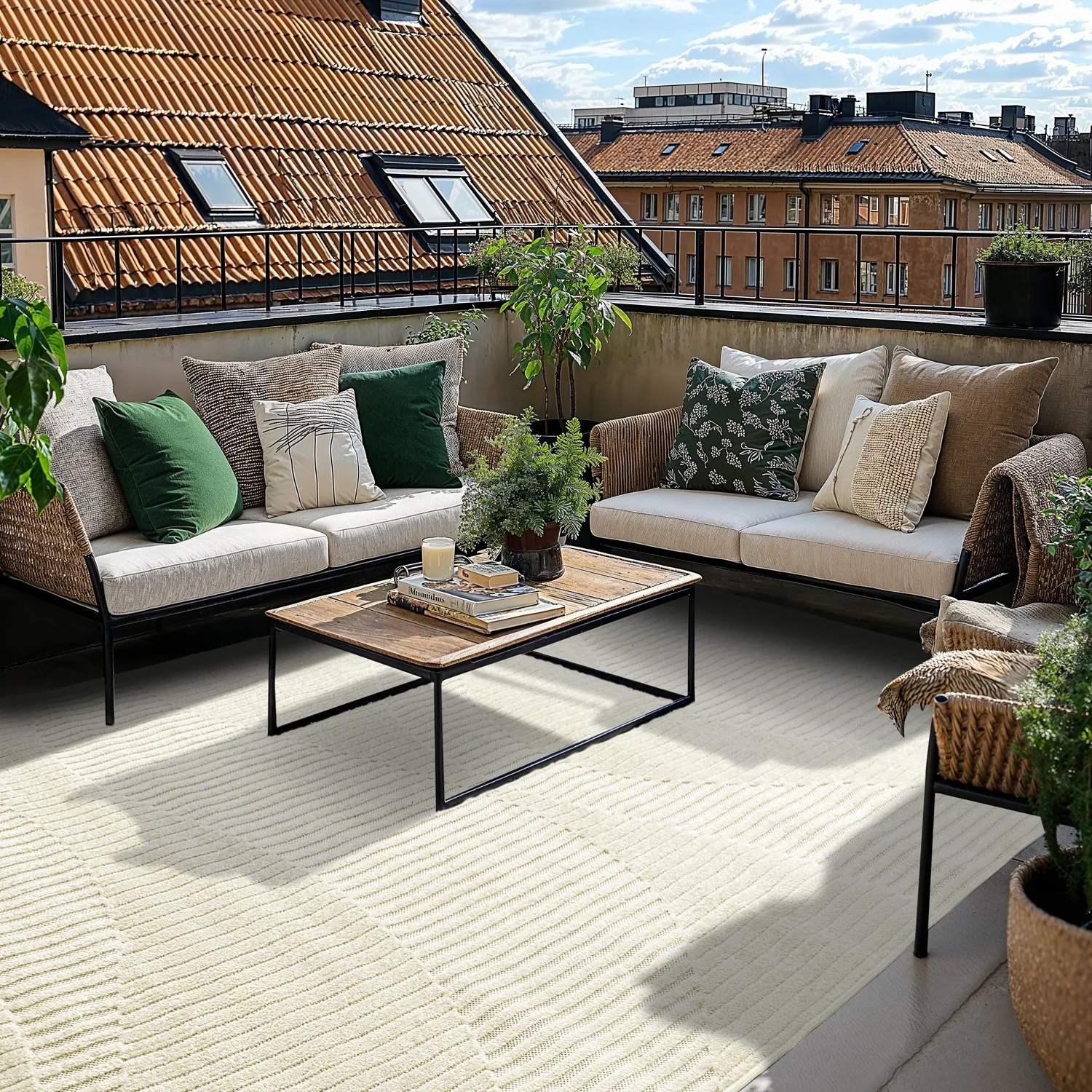 Shaggy Indoor/Outdoor - Halifax (krémový)