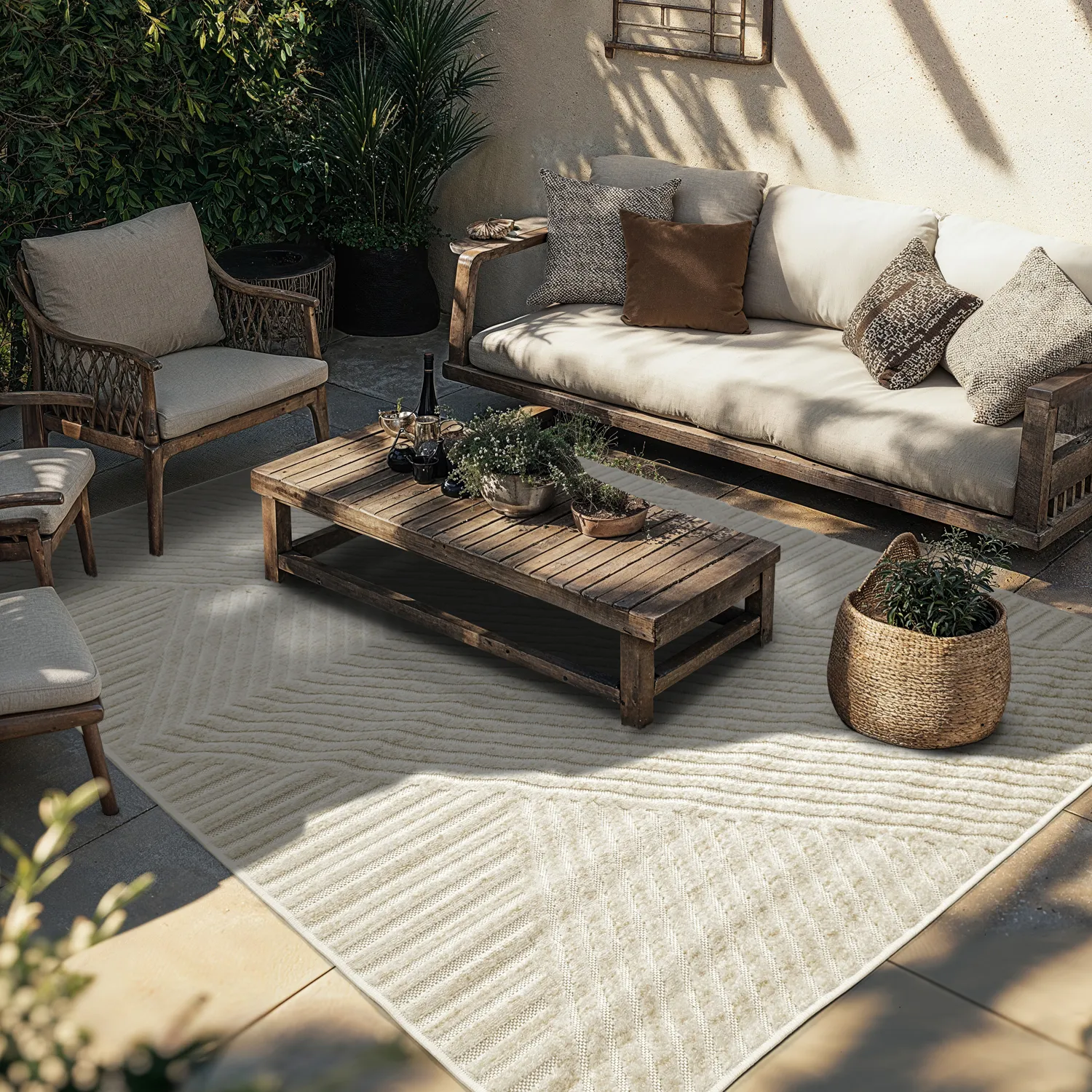 Shaggy Indoor/Outdoor - Ithaca (krémový)