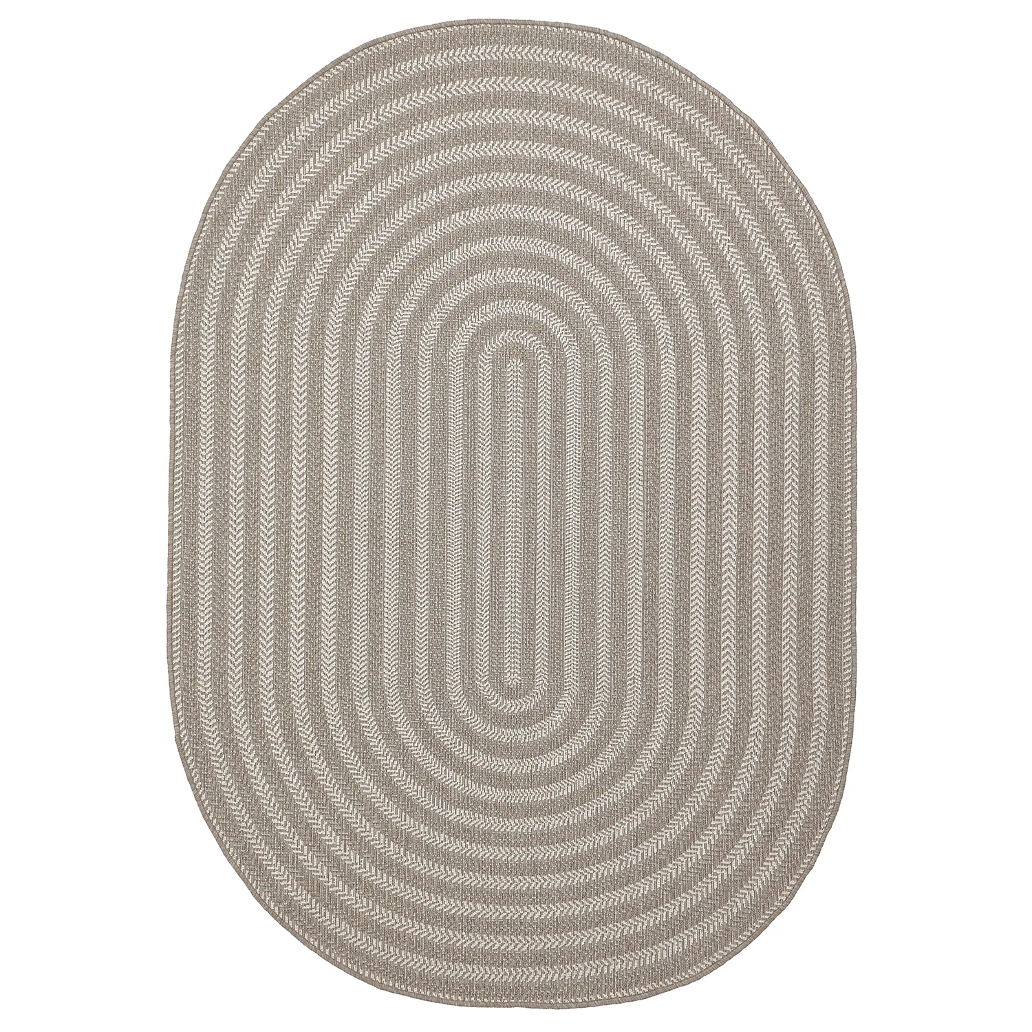 Oval matta - Indoor/outdoor Leander (beige)