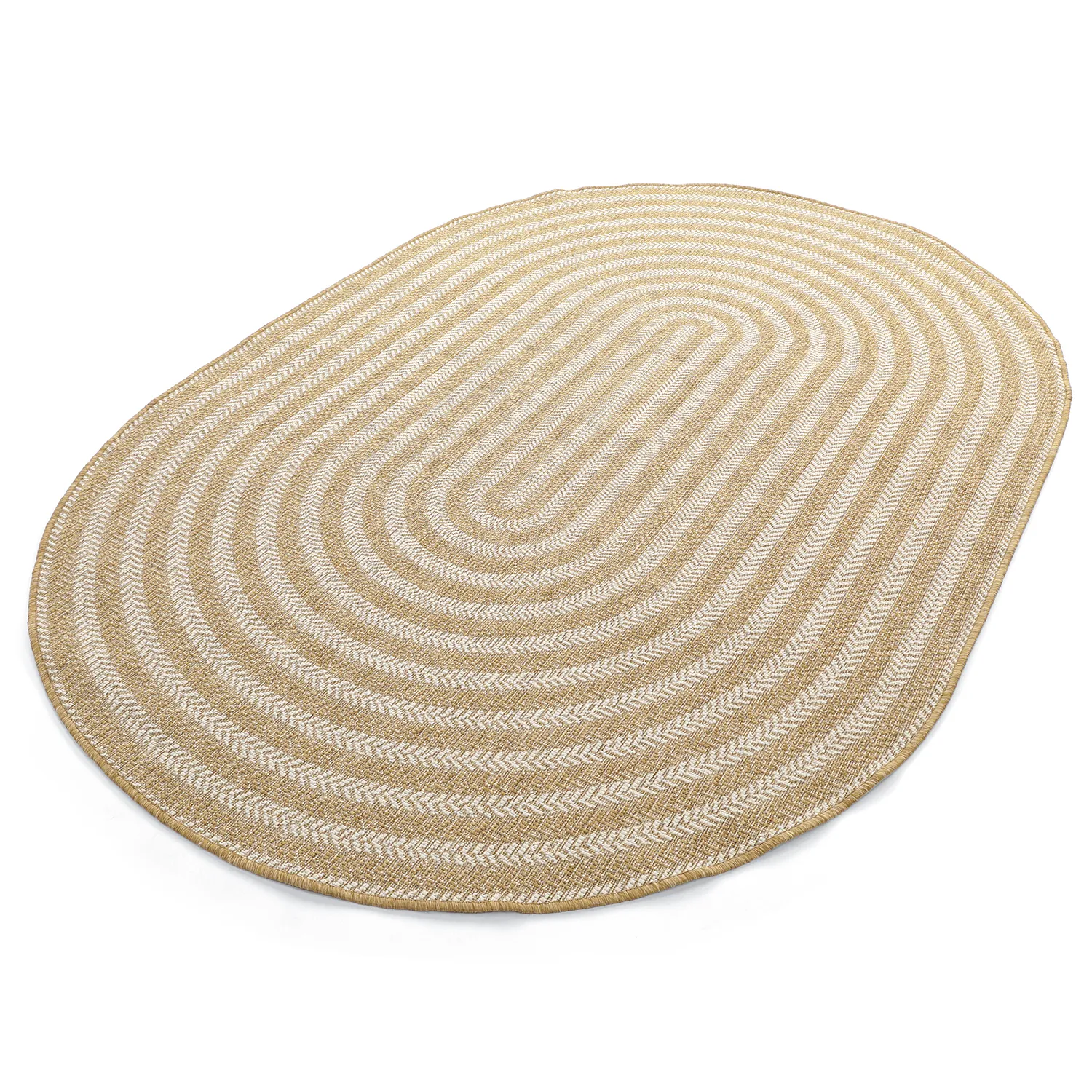 Oval matta - Indoor/outdoor Leander (natur)
