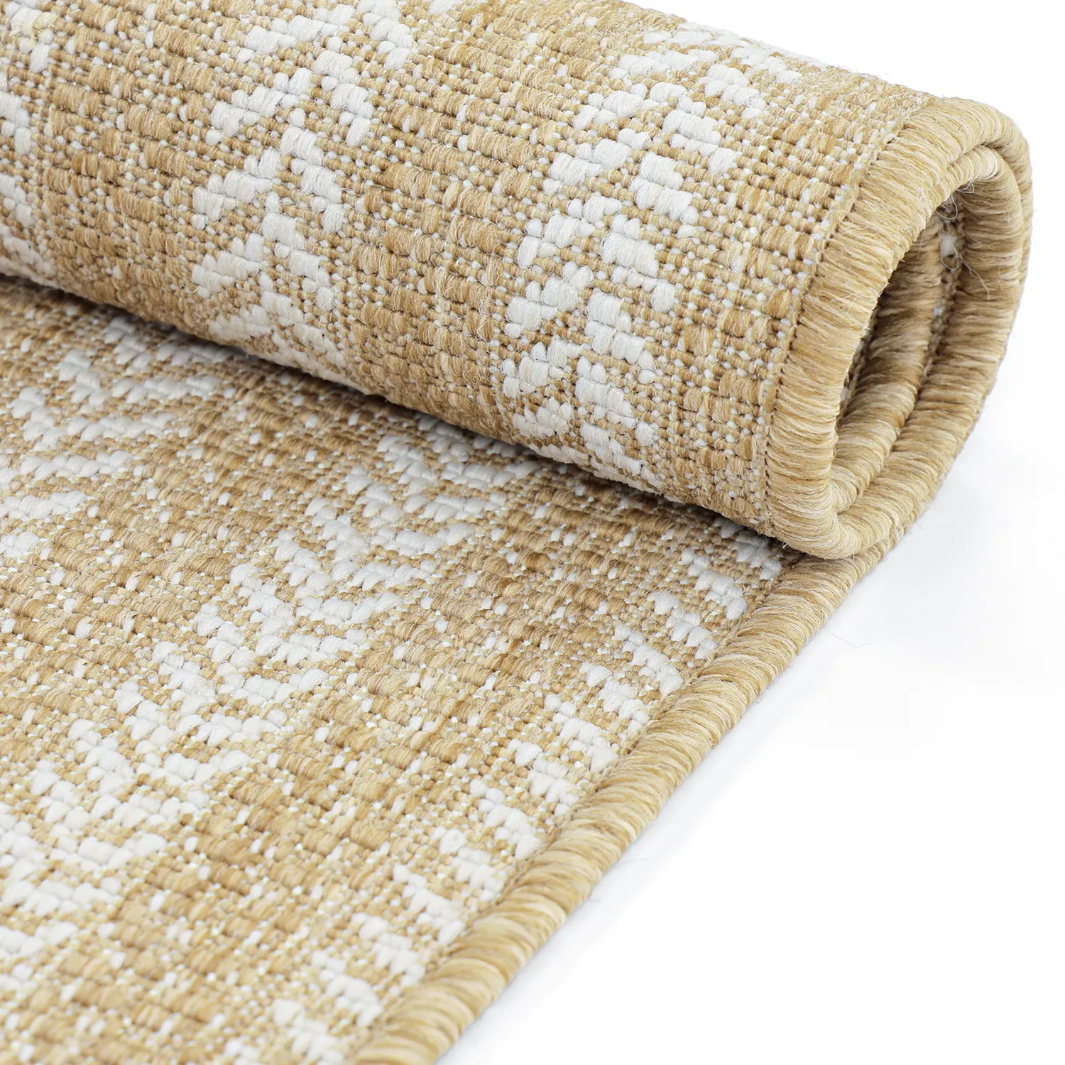 Oval matta - Indoor/outdoor Leander (natur)