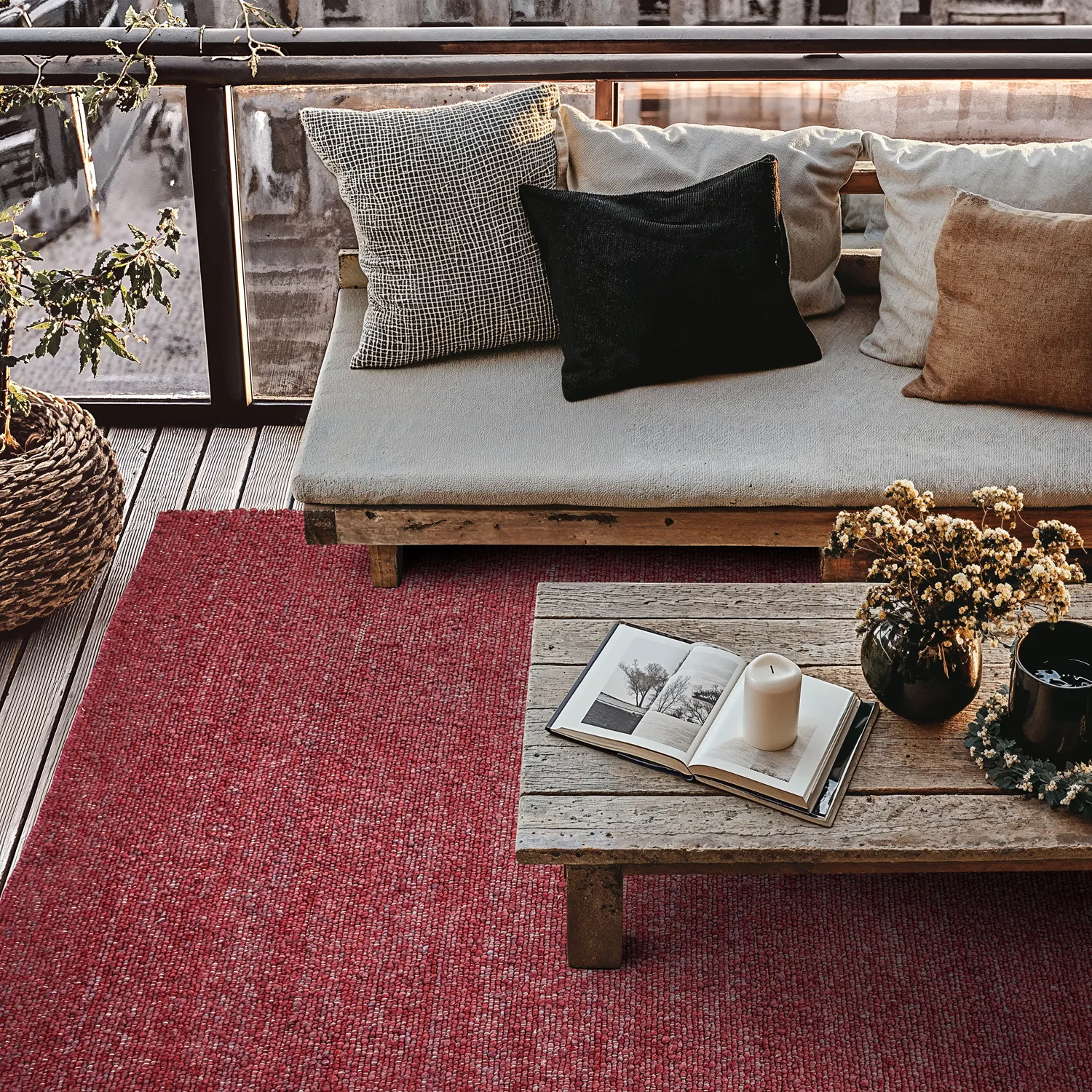 Koberec na interiér a exteriér - Milford Recycled PET (ružový)