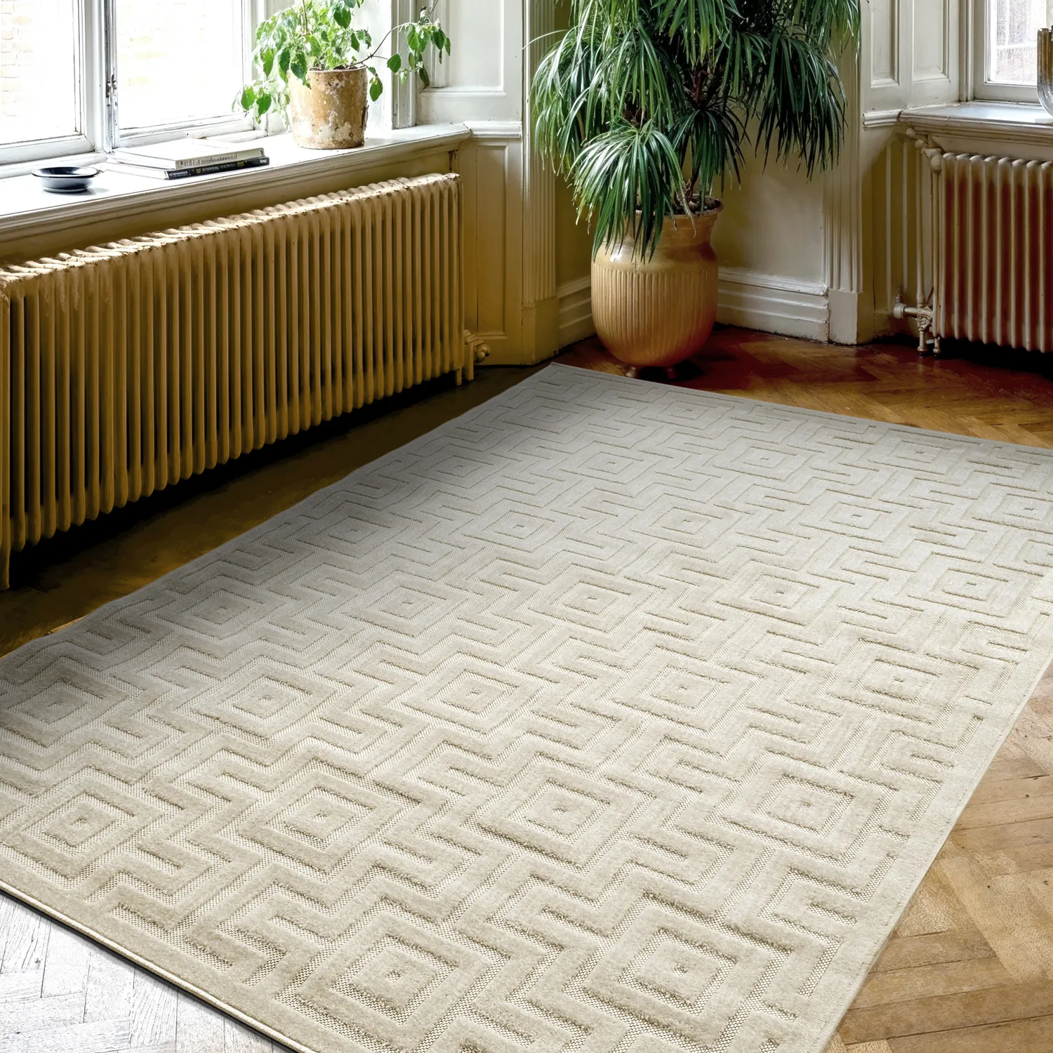 Shaggy Indoor/Outdoor - Oneida (krémový)