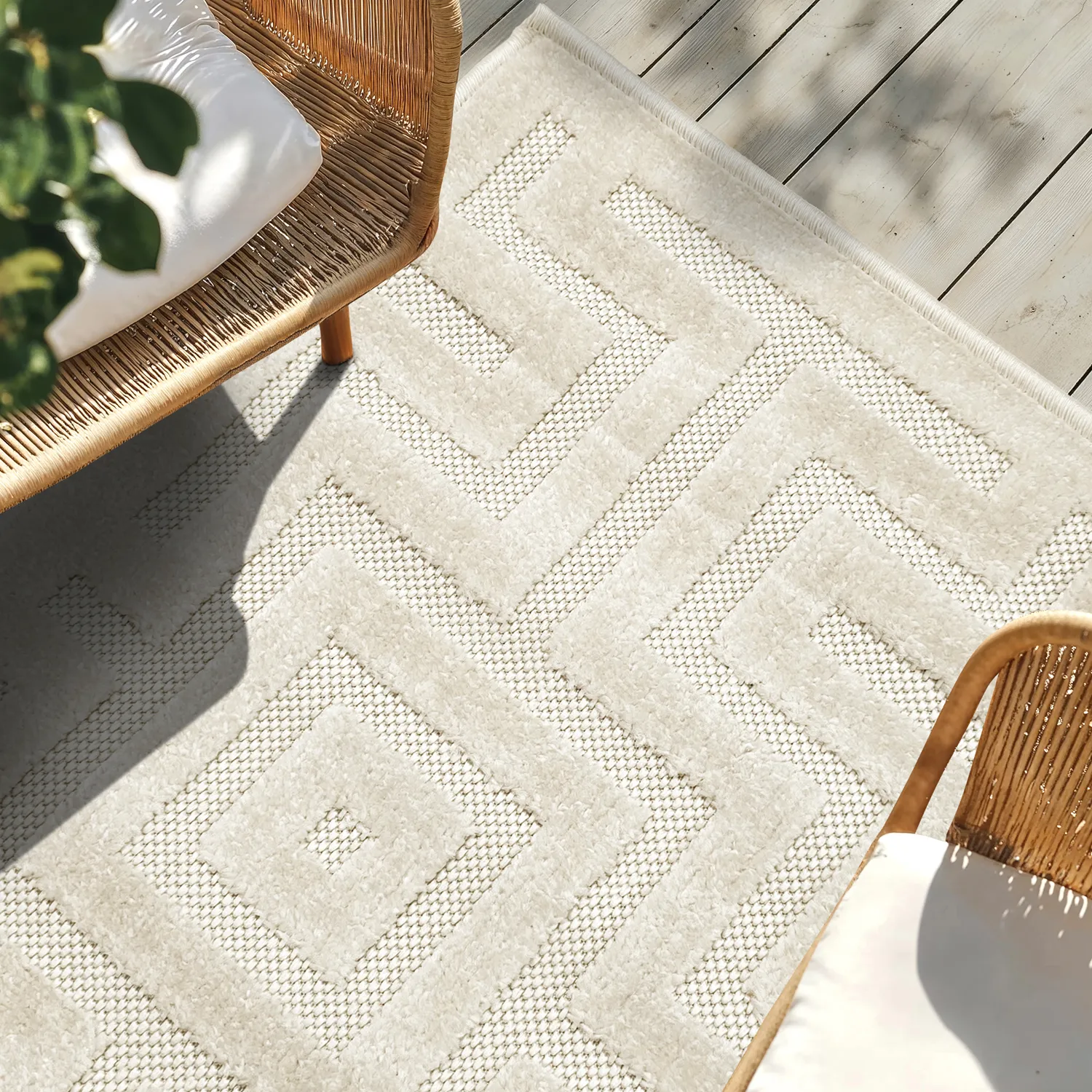 Shaggy Indoor/Outdoor - Oneida (krémový)