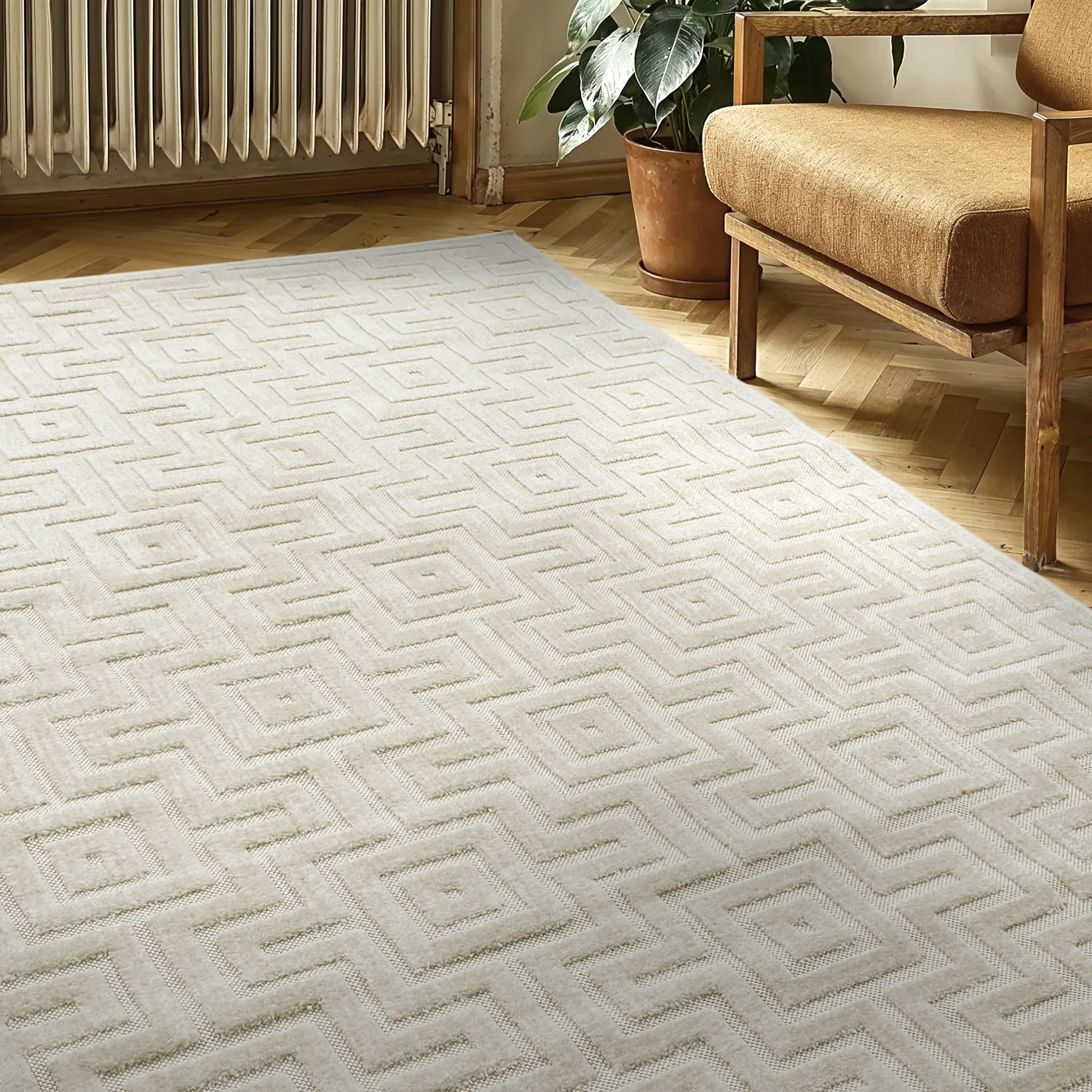 Shaggy Indoor/Outdoor - Oneida (krémový)