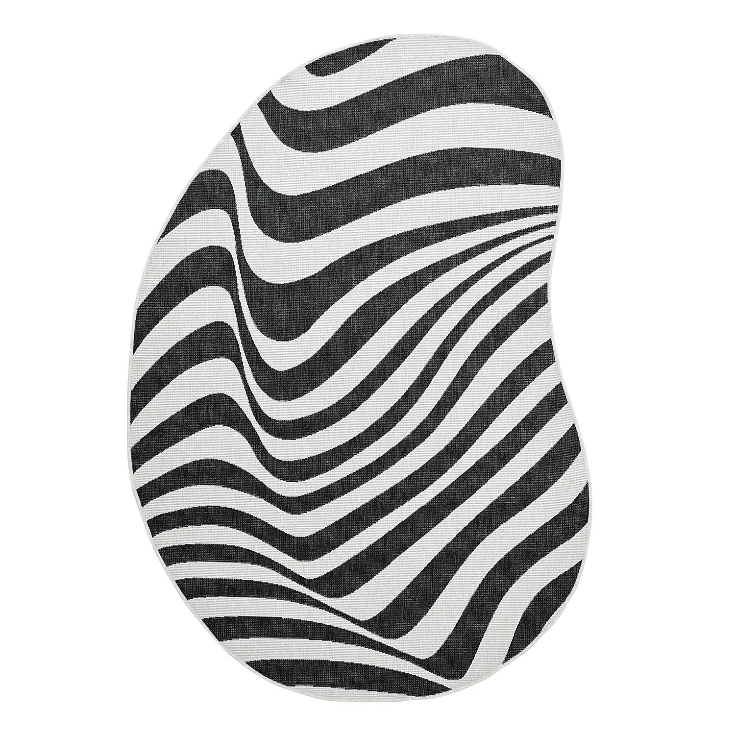 Inomhus- utomhusmatta - Remina (svart/vit)