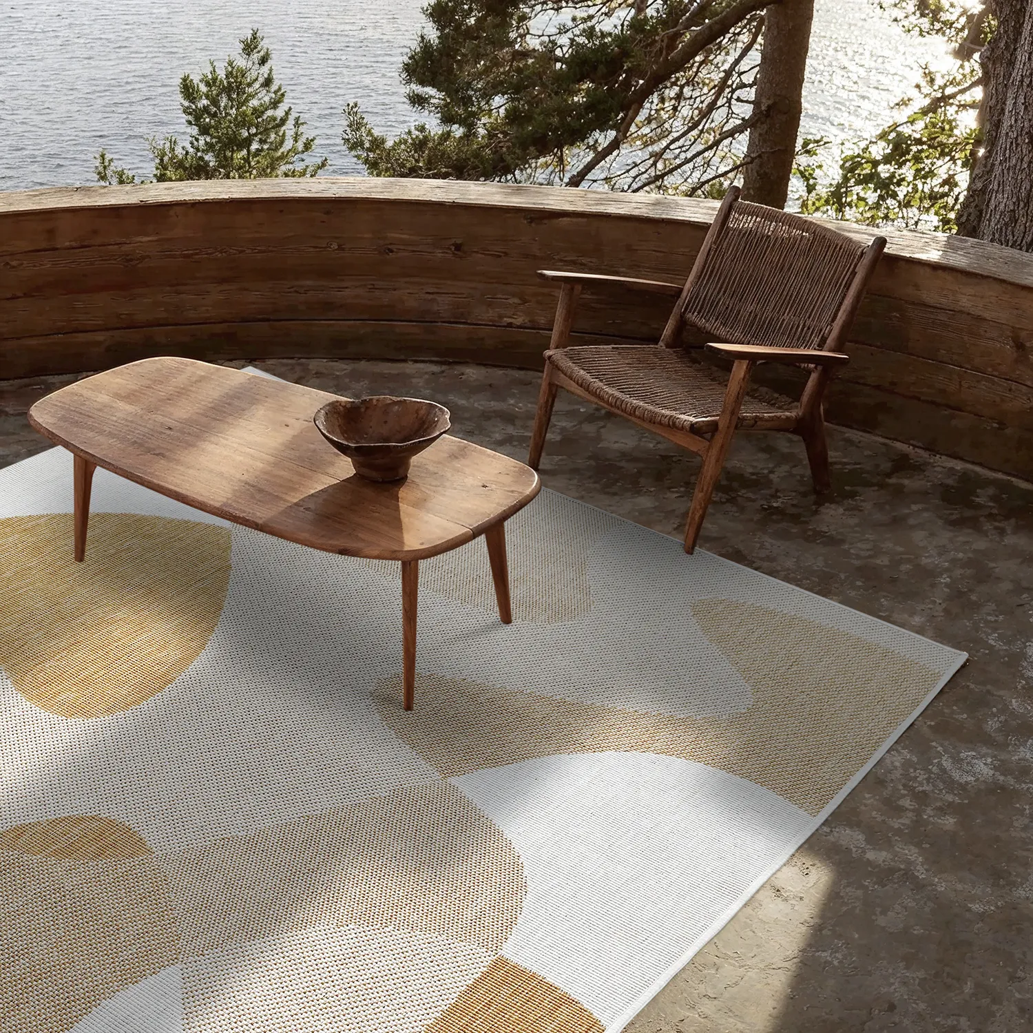 Inomhus- utomhusmatta - Somerville (gul)