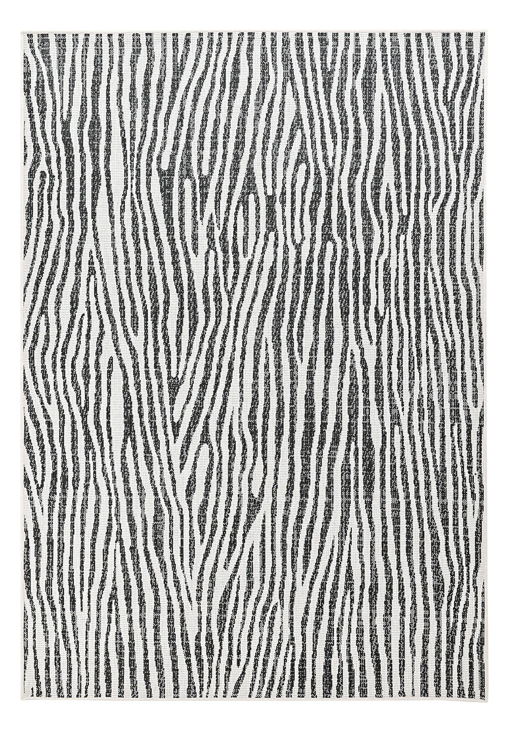 Inomhus- utomhusmatta - Vaura (svart/vit)