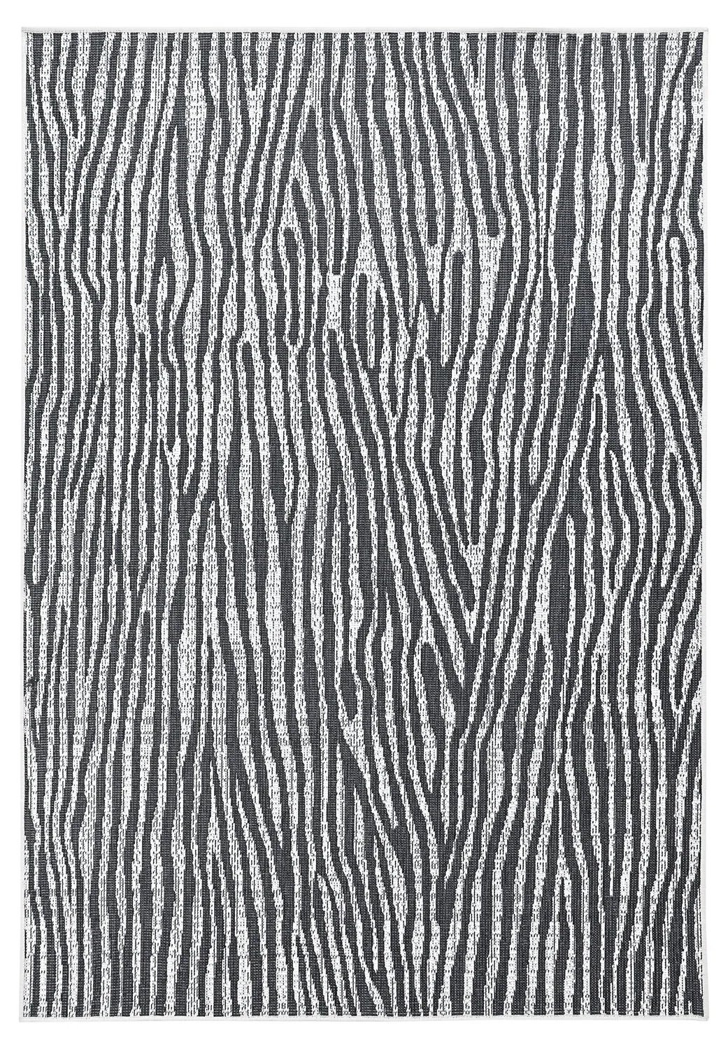Inomhus- utomhusmatta - Vaura (svart/vit)