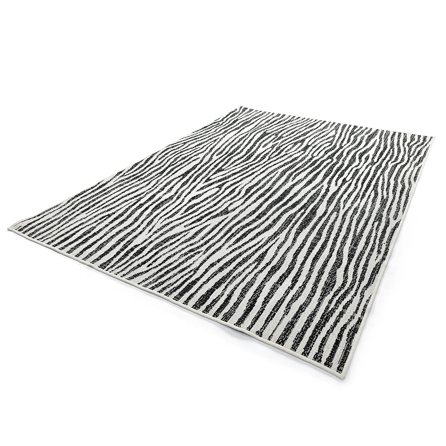 Inomhus- utomhusmatta - Vaura (svart/vit)