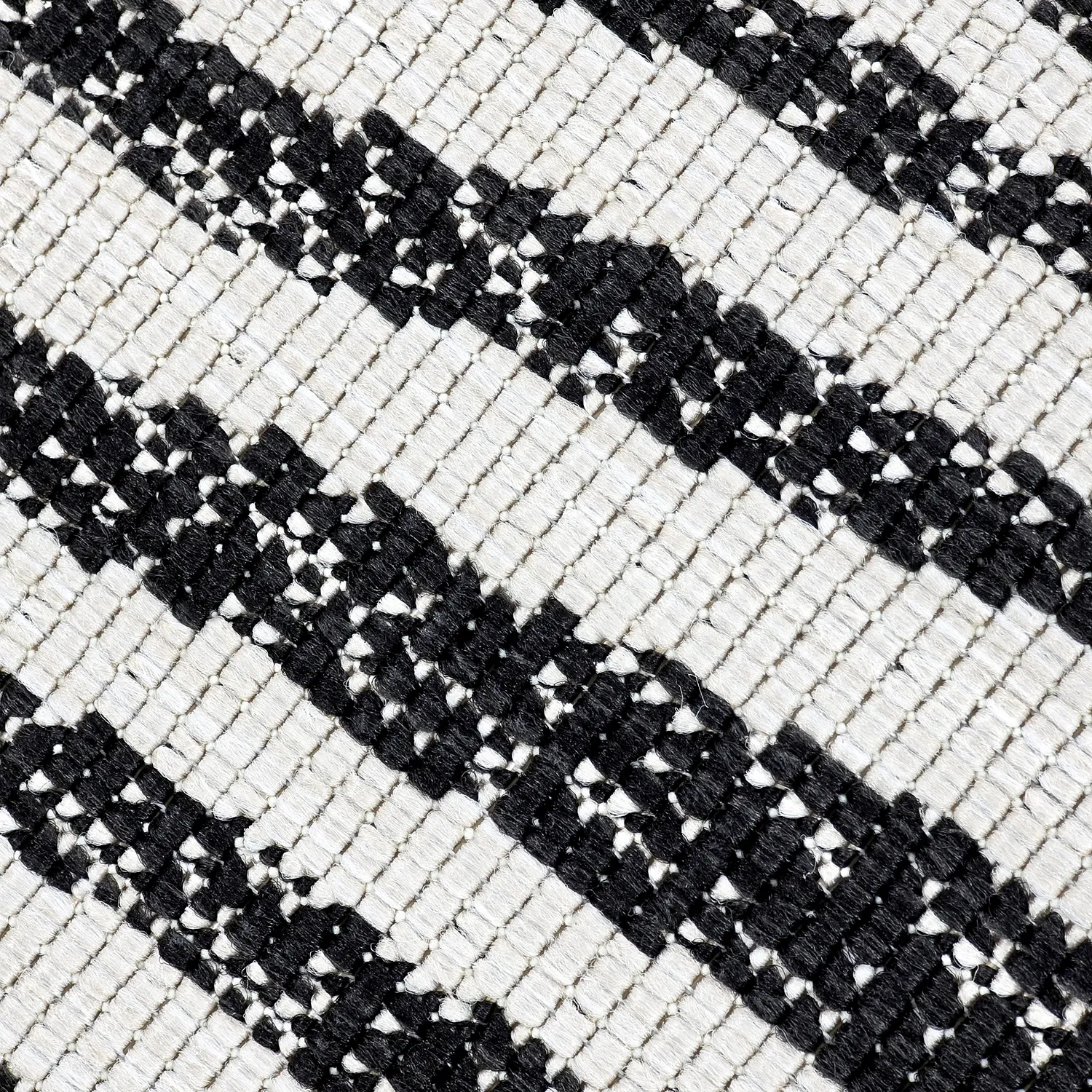 Inomhus- utomhusmatta - Vaura (svart/vit)