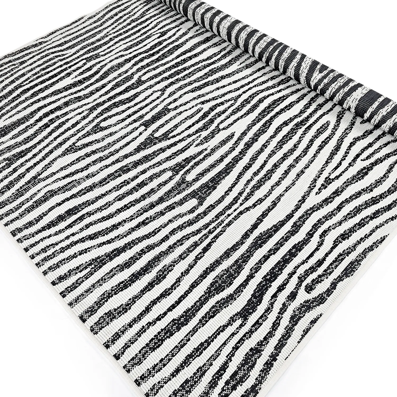 Inomhus- utomhusmatta - Vaura (svart/vit)