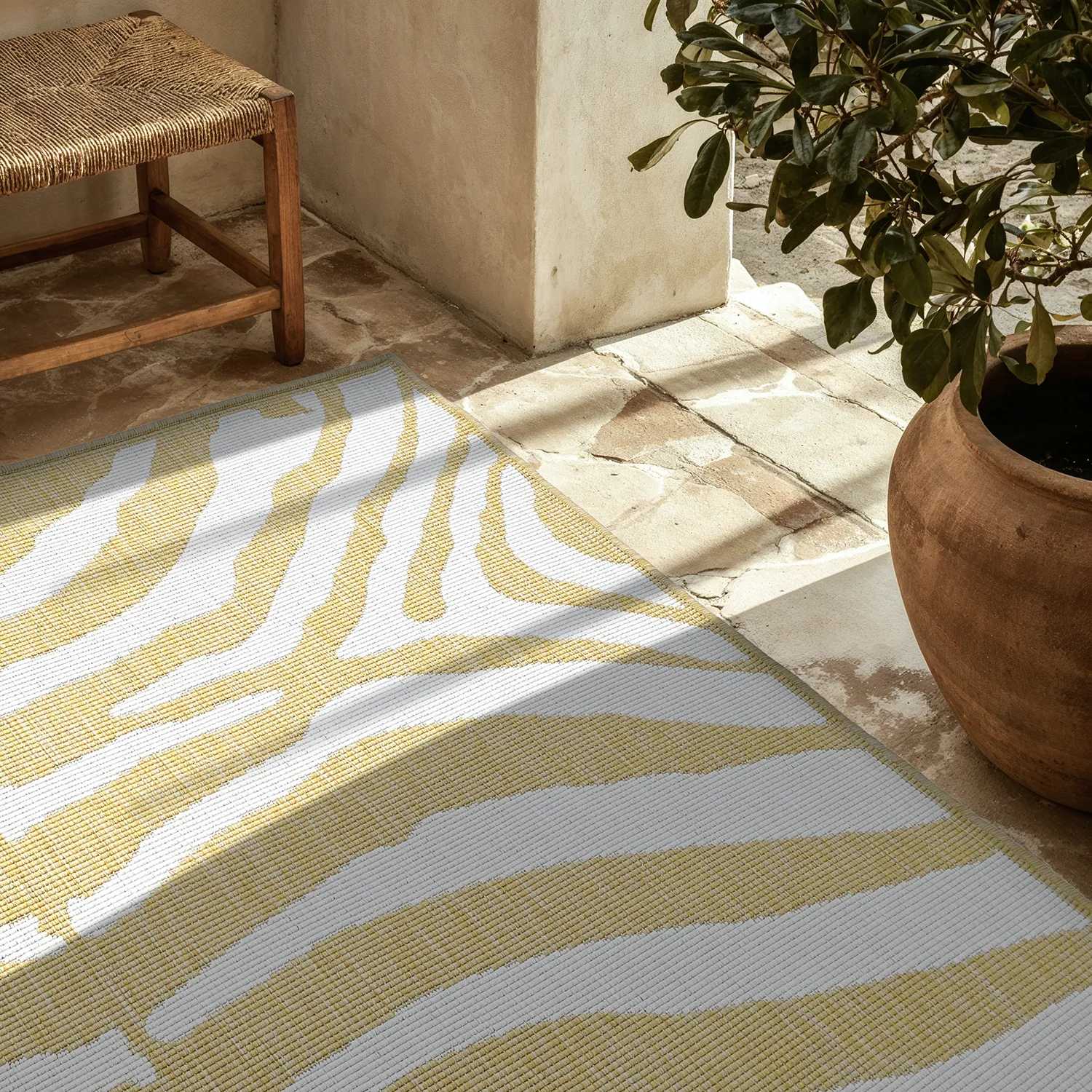 Inomhus- utomhusmatta - Winona (gul)