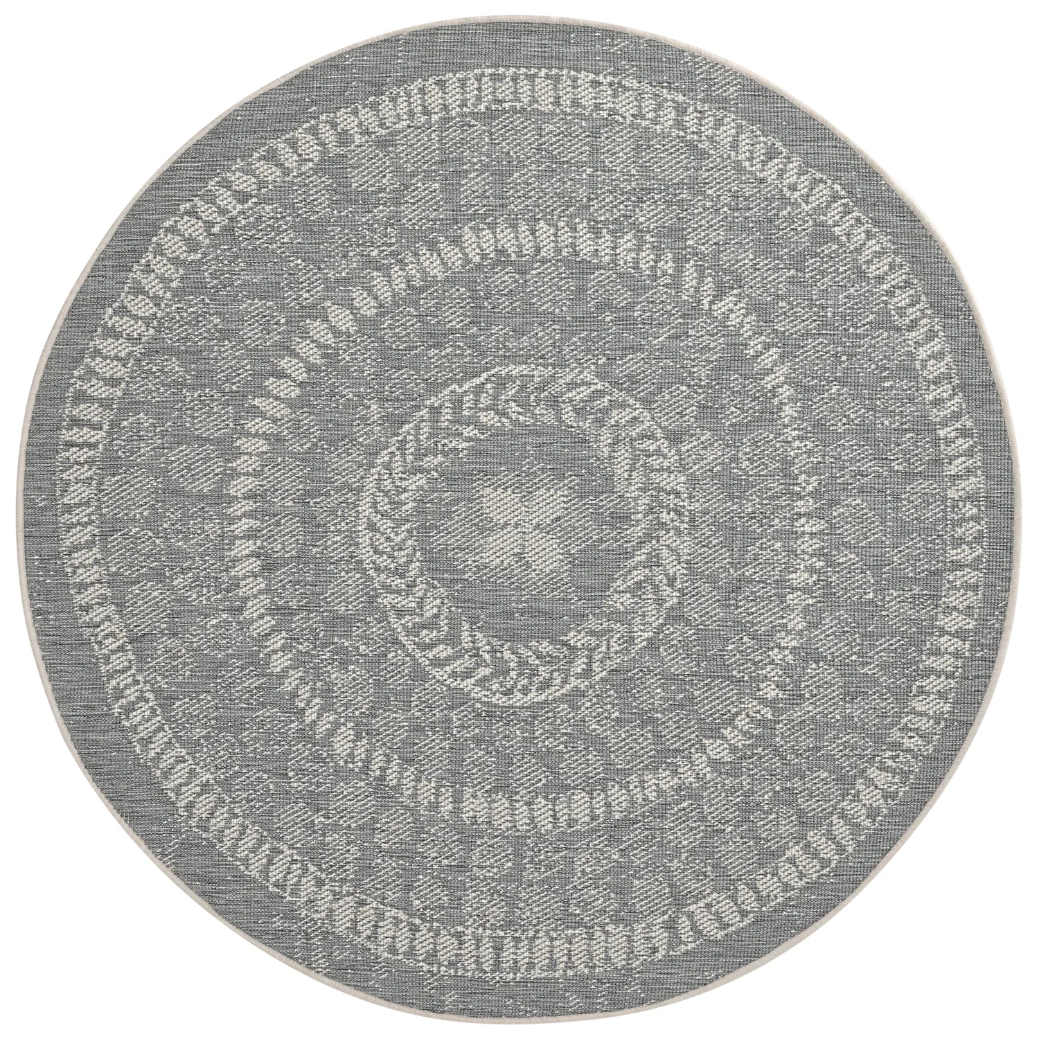 Kruhový koberec - Indoor/Outdoor Malcolm (šedý)