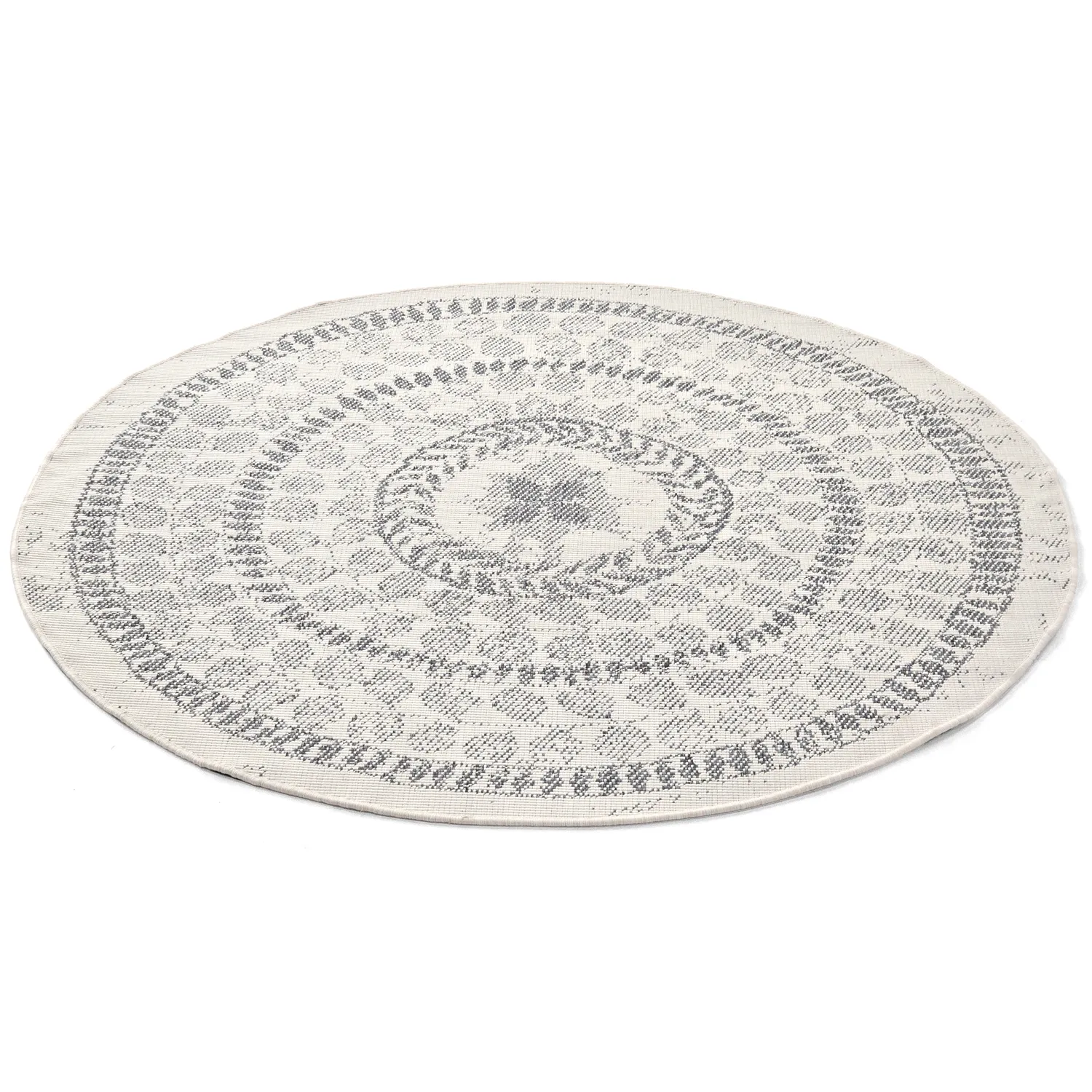 Kruhový koberec - Indoor/Outdoor Malcolm (šedý)