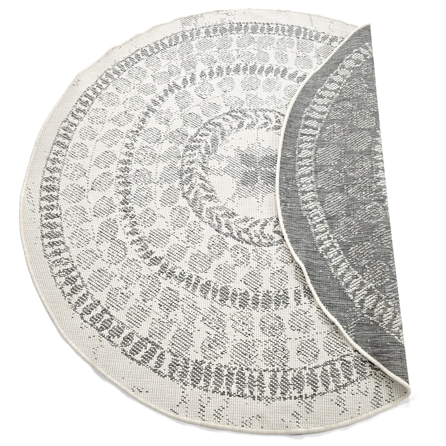 Kruhový koberec - Indoor/Outdoor Malcolm (šedý)