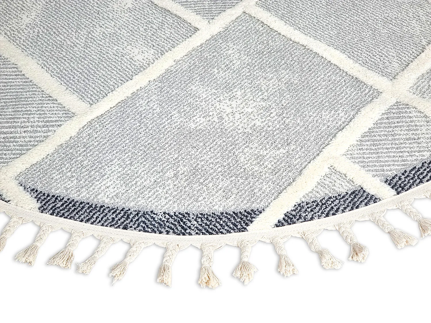 Kruhový koberec - Boston (šedý)