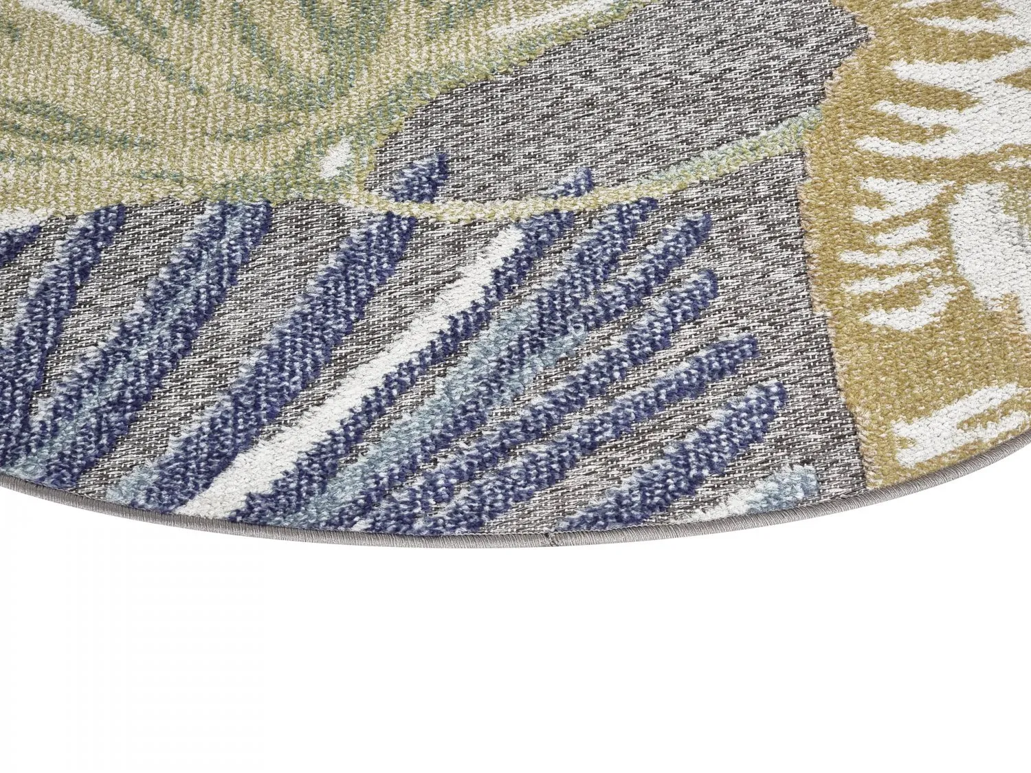 Kruhový koberec - Indoor/Outdoor Havana (tmavomodrá/multi)