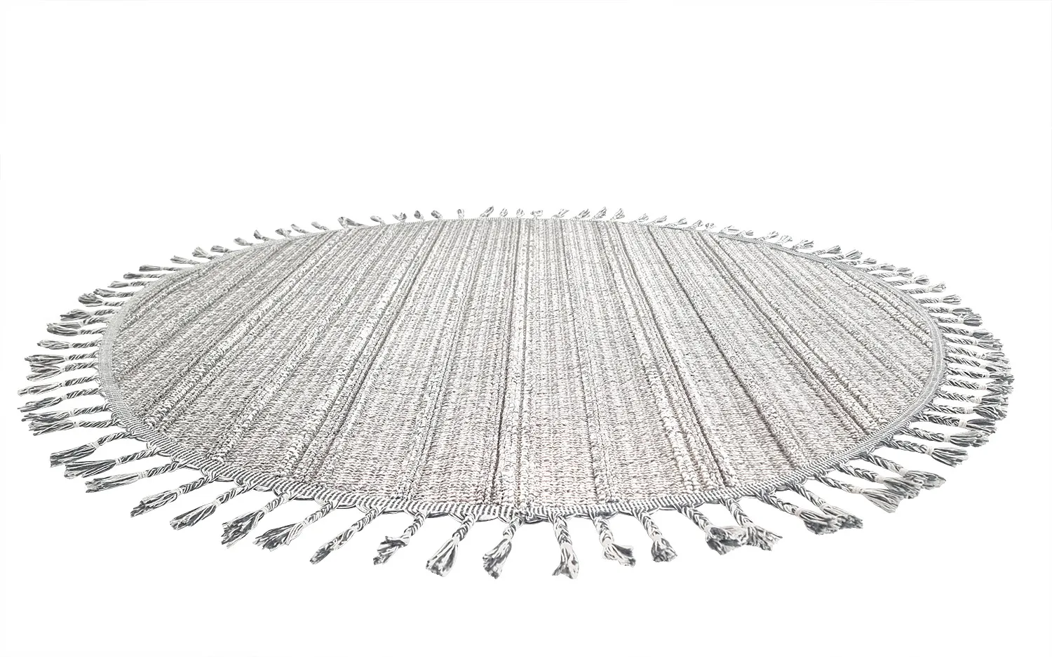 Kruhový koberec - Indoor/Outdoor Sofia (sivá/modrá)