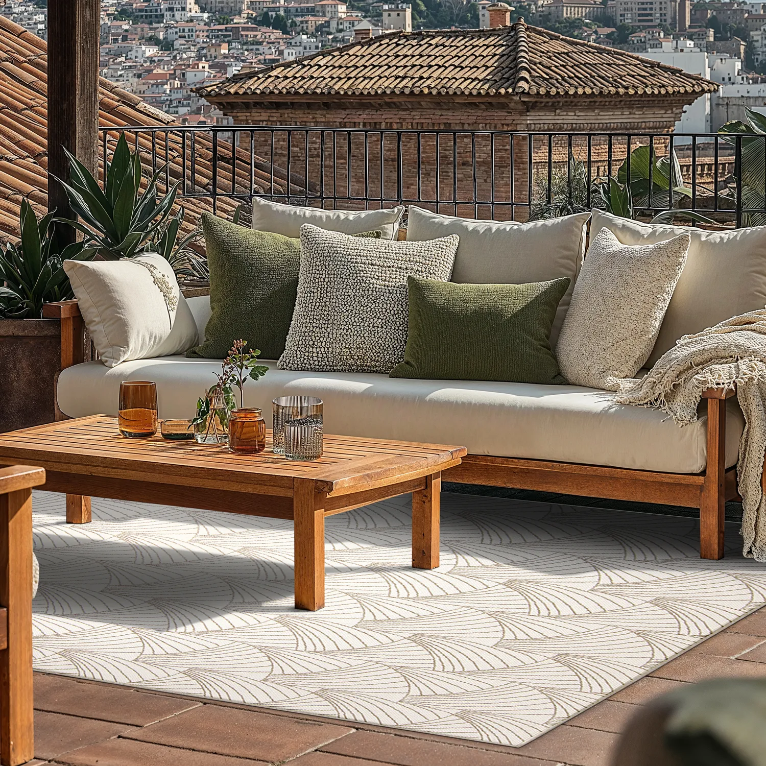 Koberec na interiér a exteriér - Beau (béžový)