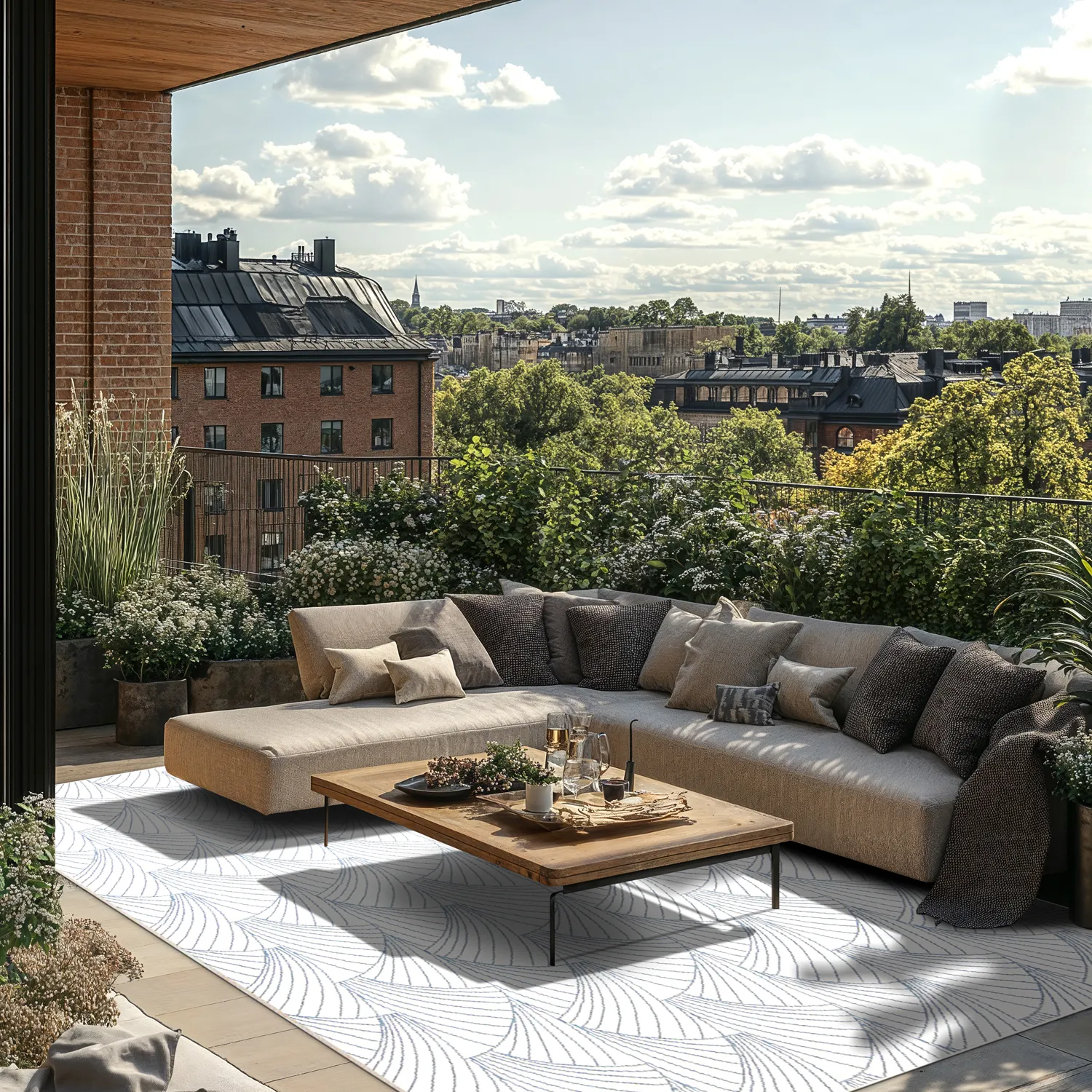 Koberec na interiér a exteriér - Beau (modrý)