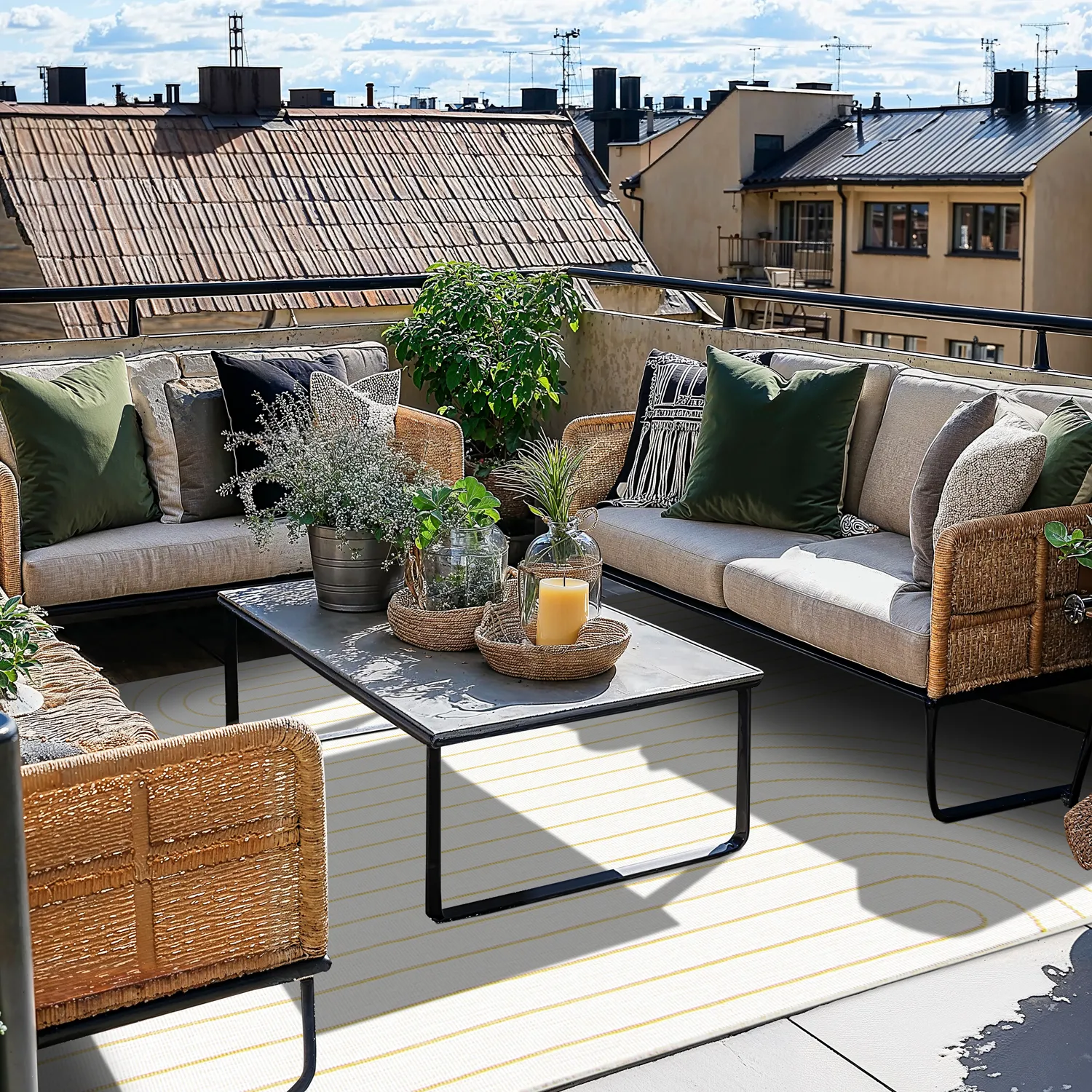 Koberec na interiér a exteriér - Gordo (žltý)