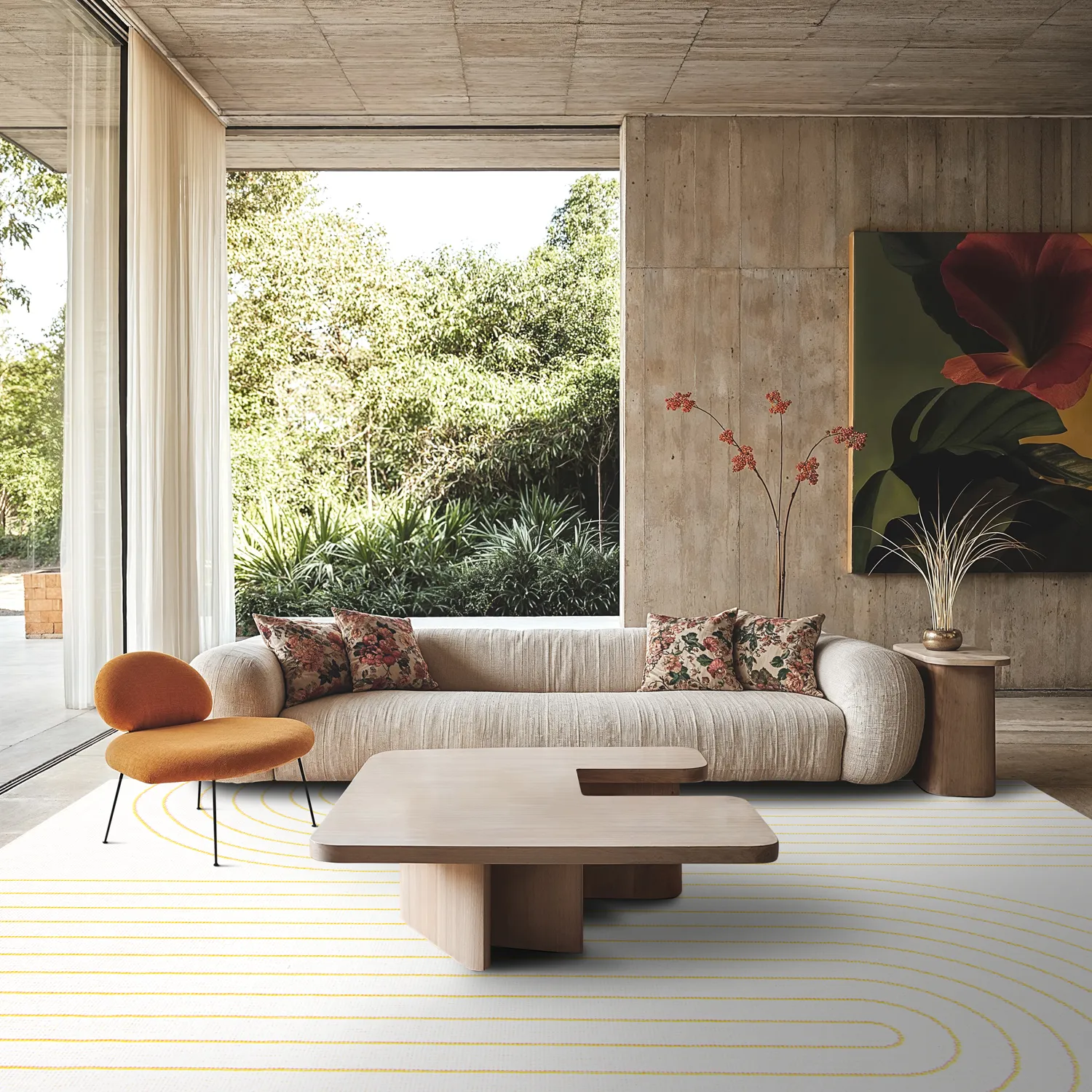 Koberec na interiér a exteriér - Gordo (žltý)