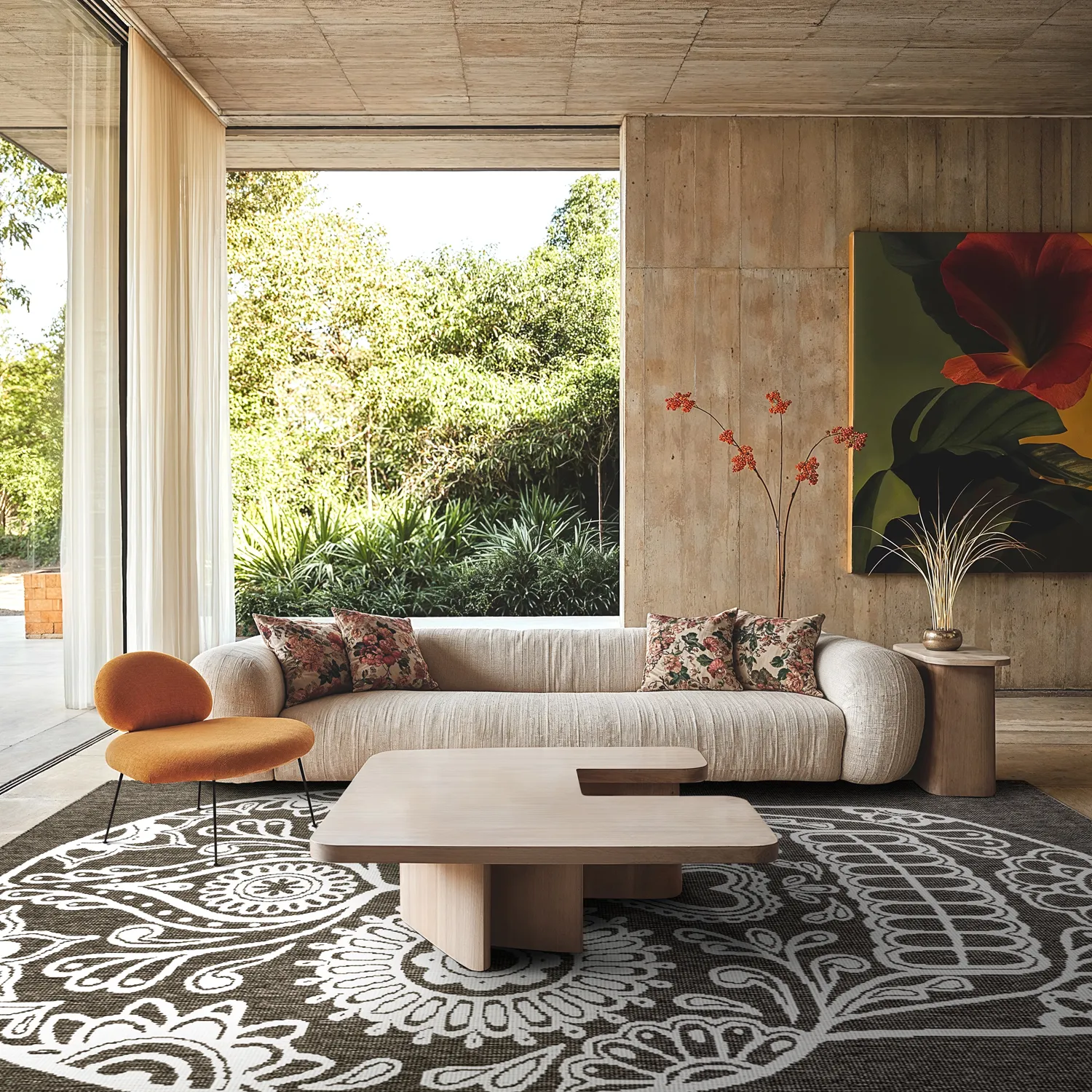 Koberec na interiér a exteriér - Raylan (čierny)