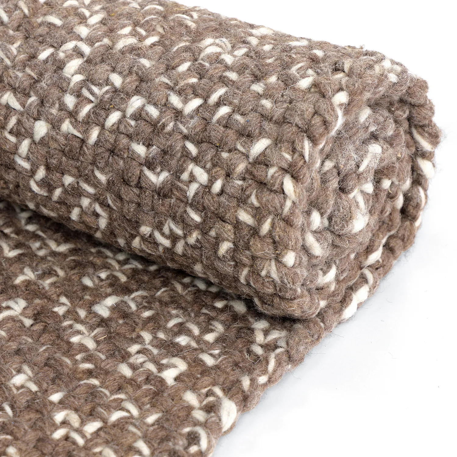 Koberec na vnútorné a vonkajšie použitie - Orta Wool Look (hnedý)