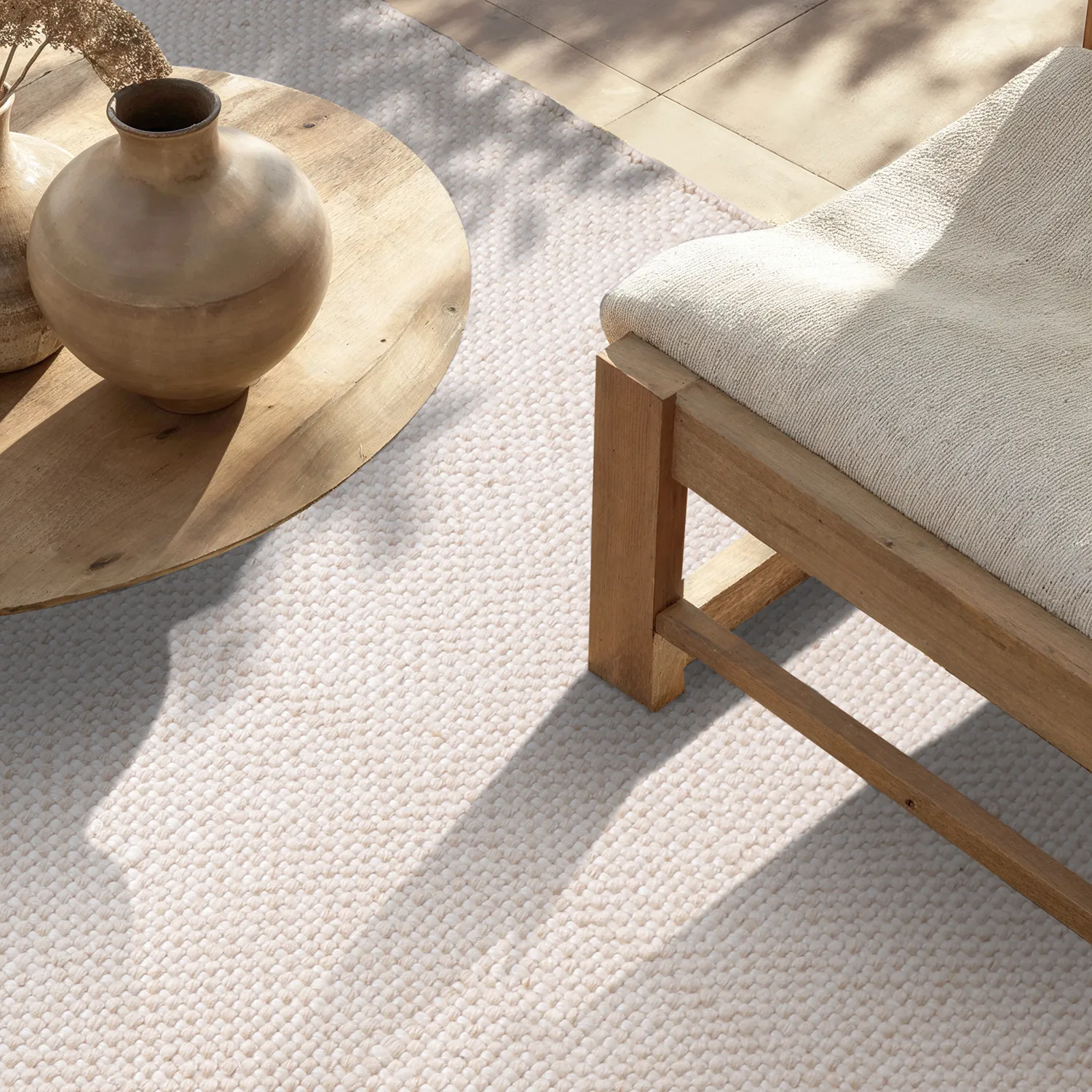 Koberec na vnútorné a vonkajšie použitie - Orta Wool Look (krém)