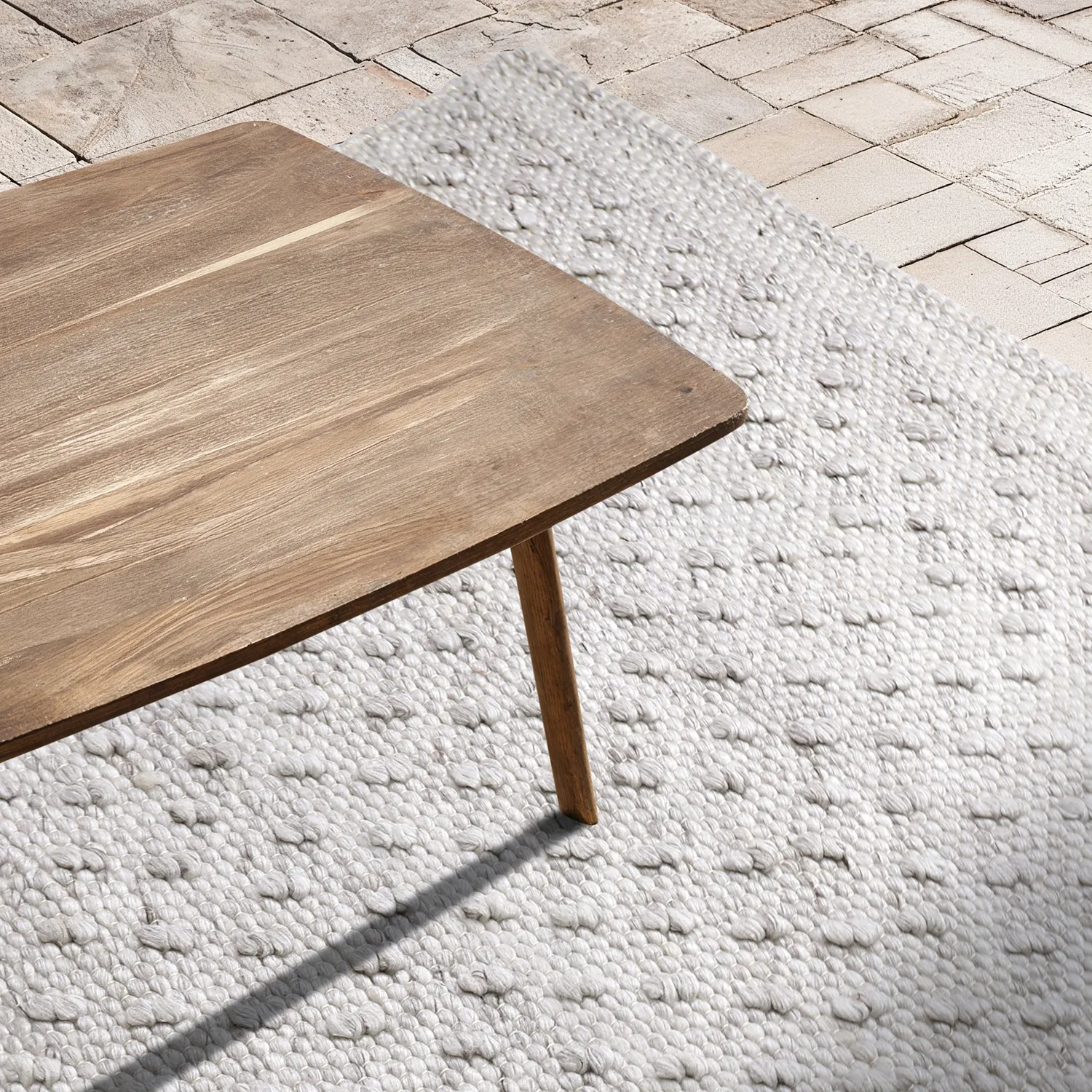 Koberec na vnútorné a vonkajšie použitie - Todi Wool Look (sivá/béžová)