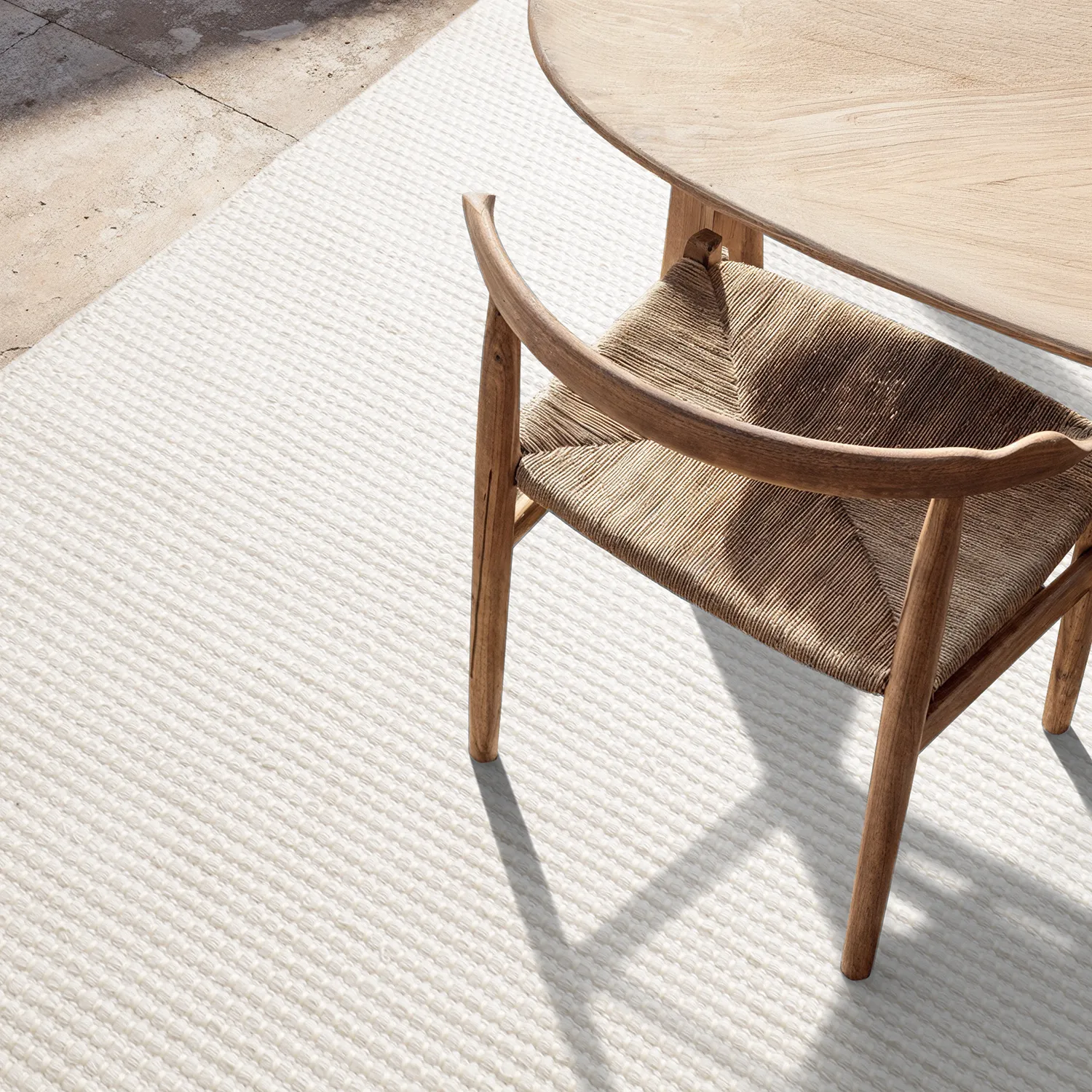 Koberec na vnútorné a vonkajšie použitie - Coastal Wool Look (krém)