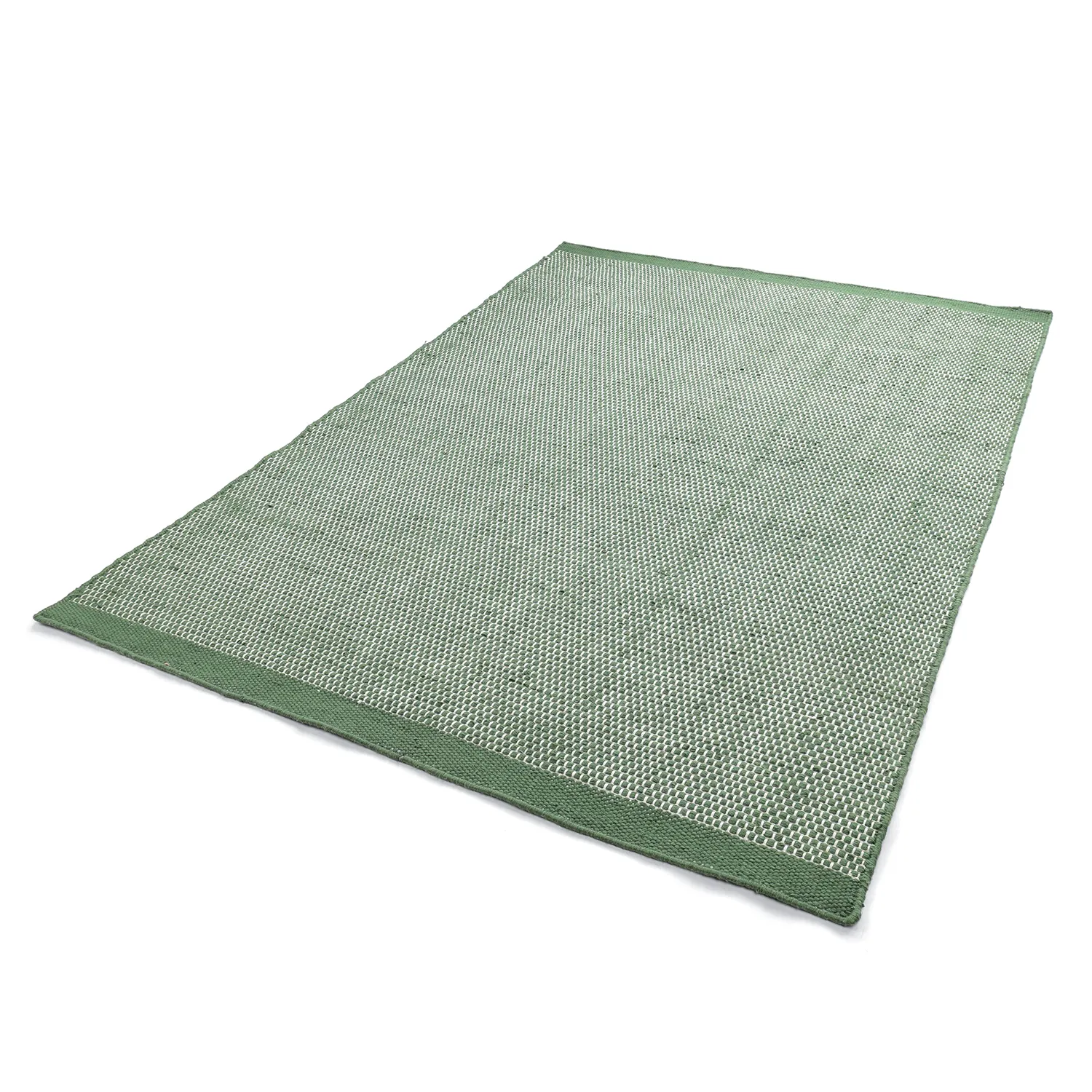Koberec na vnútorné a vonkajšie použitie - Coastal Wool Look (zelená/biela)