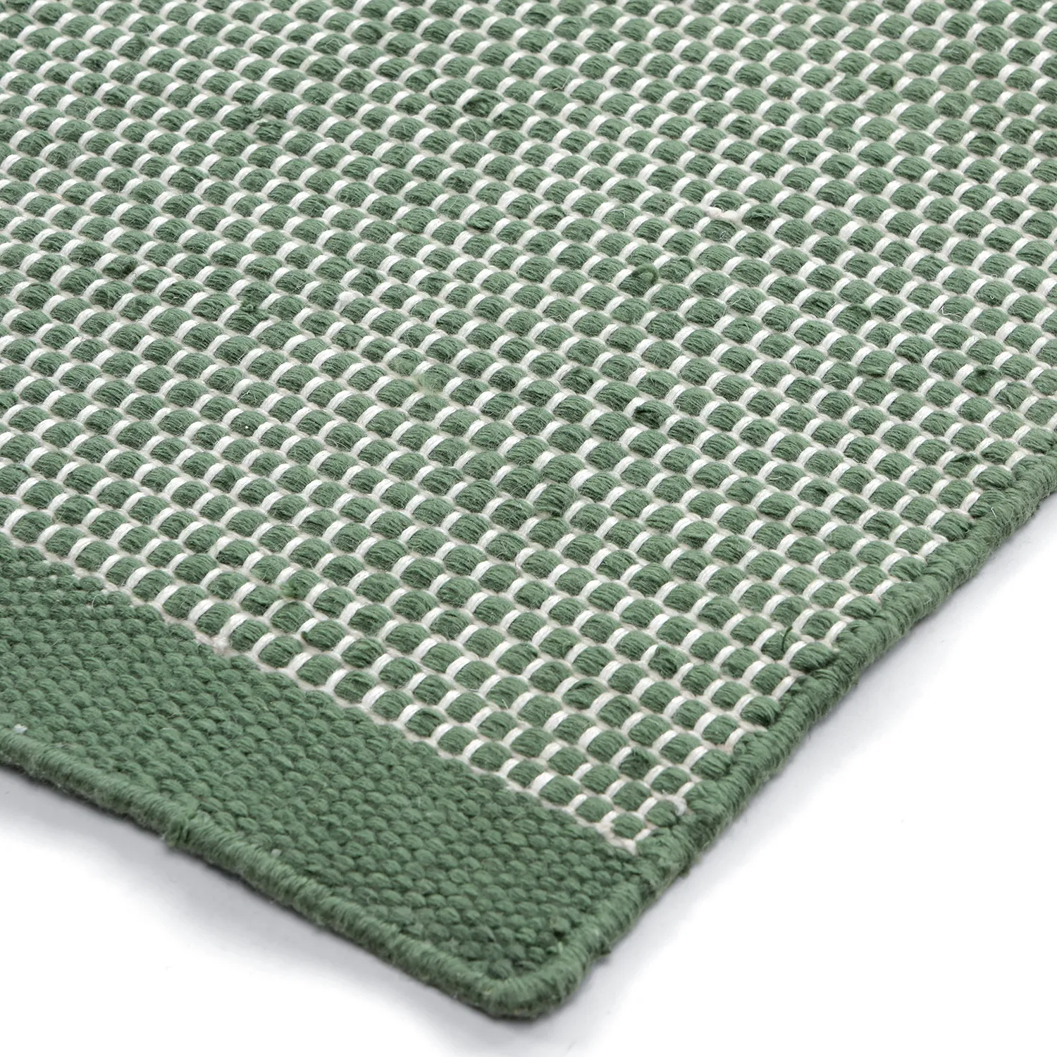Koberec na vnútorné a vonkajšie použitie - Coastal Wool Look (zelená/biela)