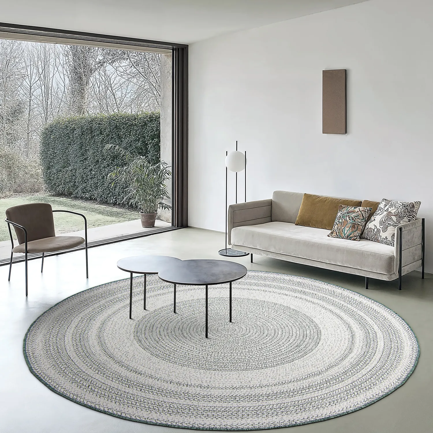 Kruhový koberec - Indoor/Outdoor Angus (zelený)