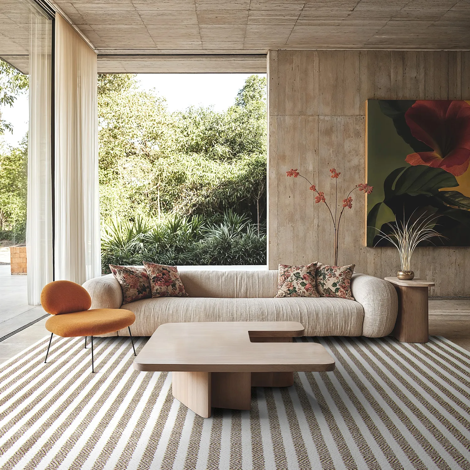 Shaggy Indoor-Outdoor - Baldwin (krémový/bežový)